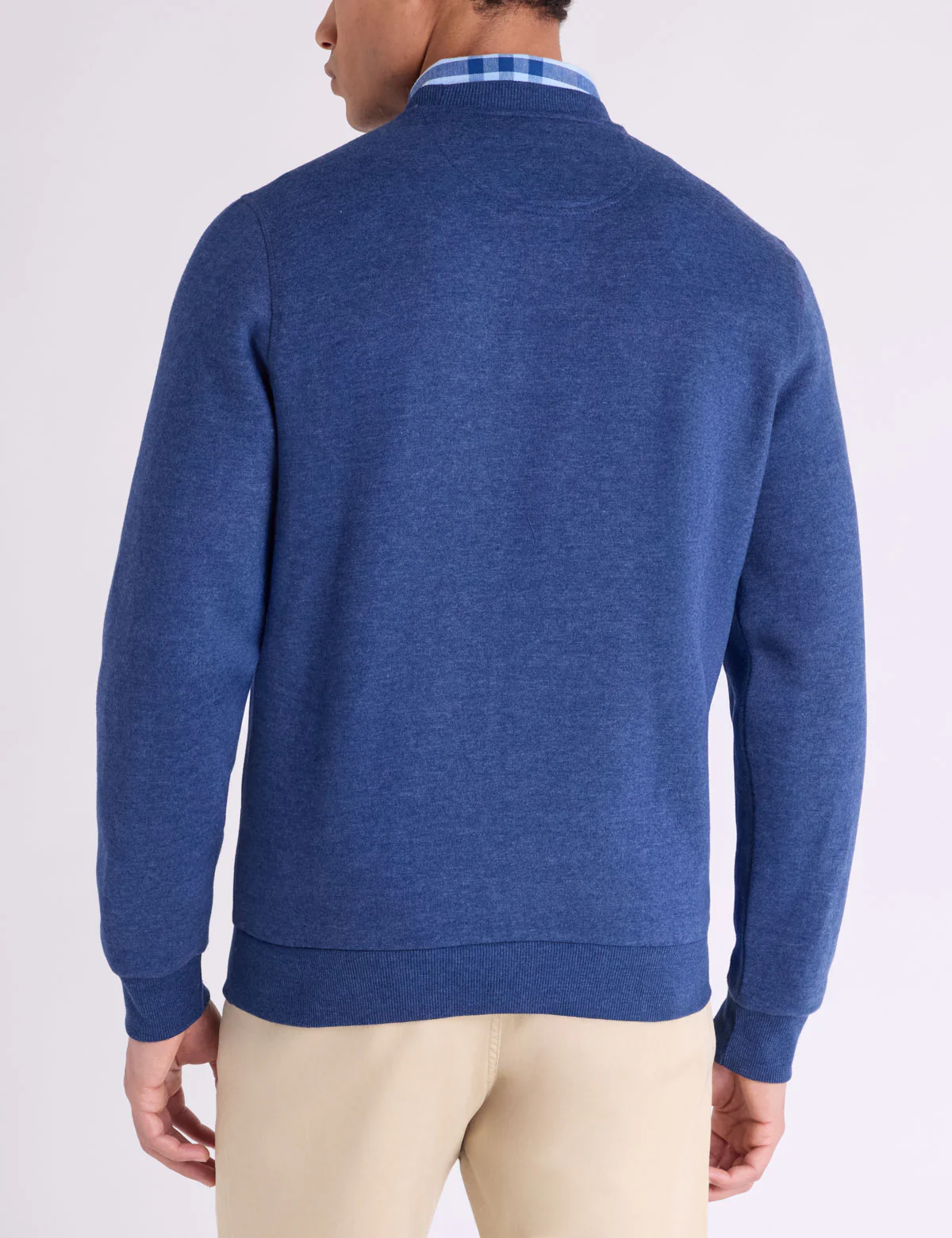 SOLID PEACHED FLEECE CREW NECK PULLOVER - Image 4