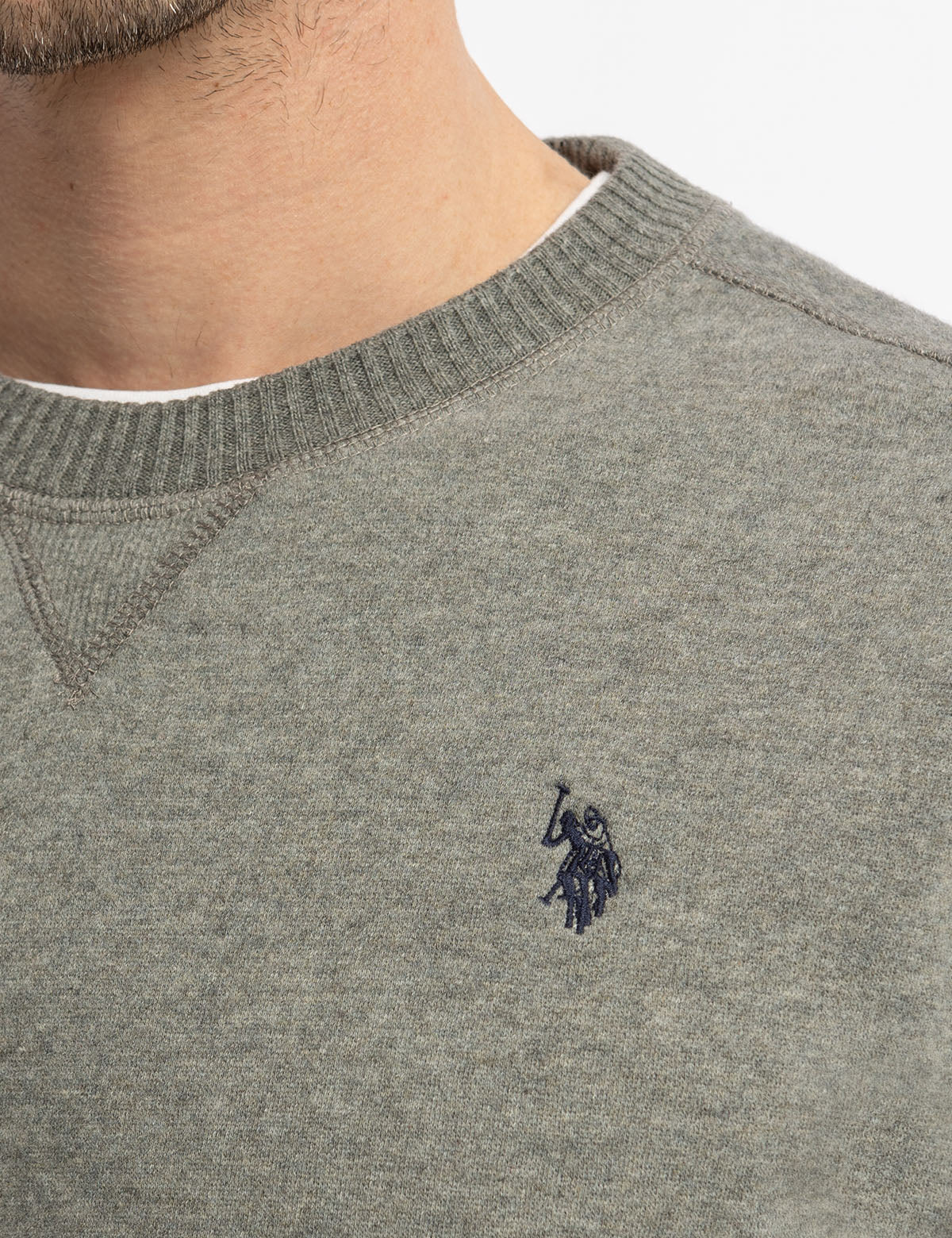 SOLID PEACHED FLEECE CREW NECK PULLOVER - Image 9