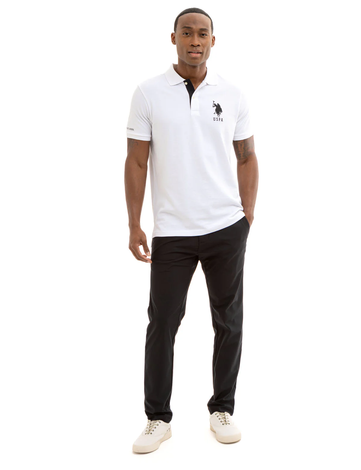 SOLID PIQUE DOUBLE LOGO POLO SHIRT - Image 18