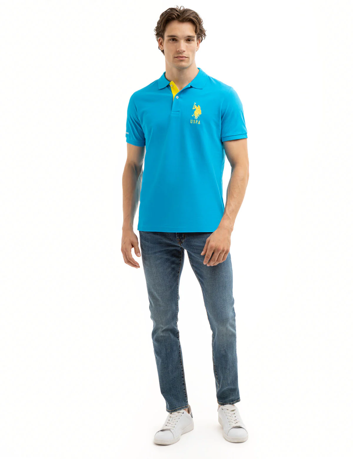 SOLID PIQUE DOUBLE LOGO POLO SHIRT - Image 3