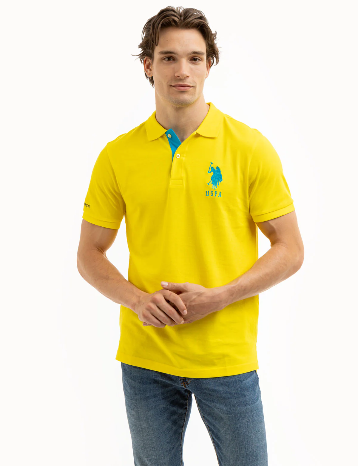 SOLID PIQUE DOUBLE LOGO POLO SHIRT - Image 5