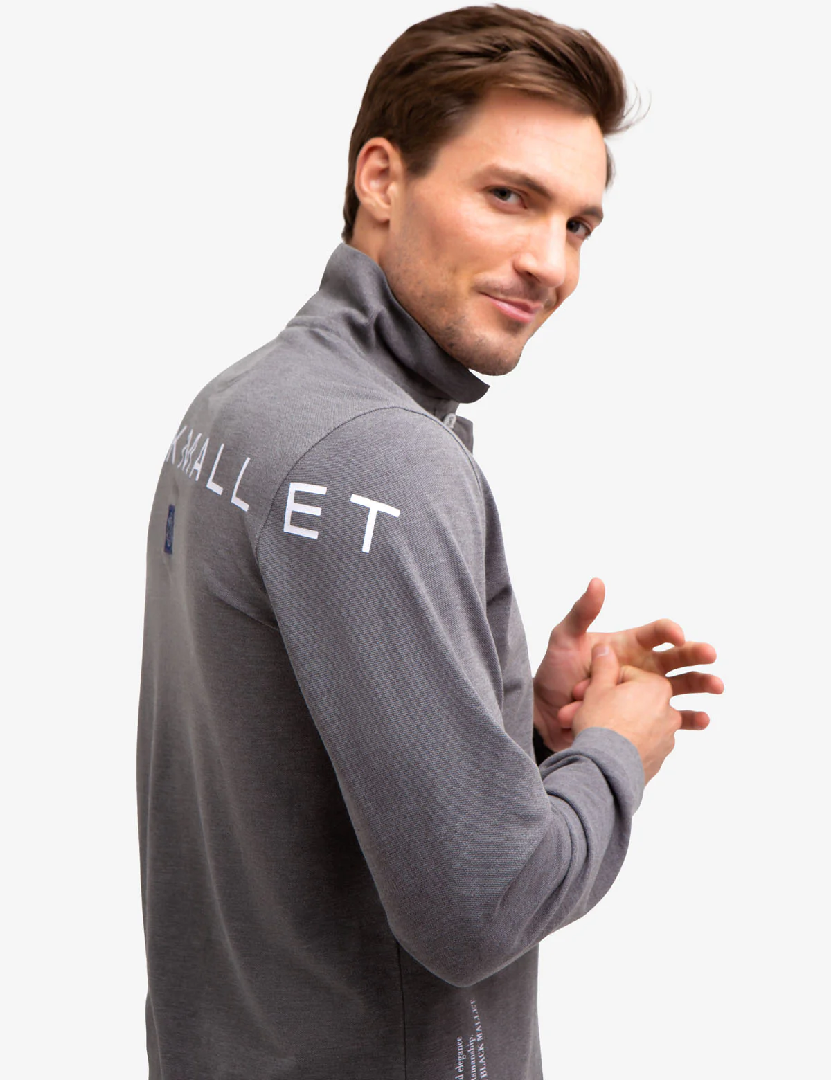 SOLID PIQUE LONG SLEEVE POLO SHIRT - Image 2