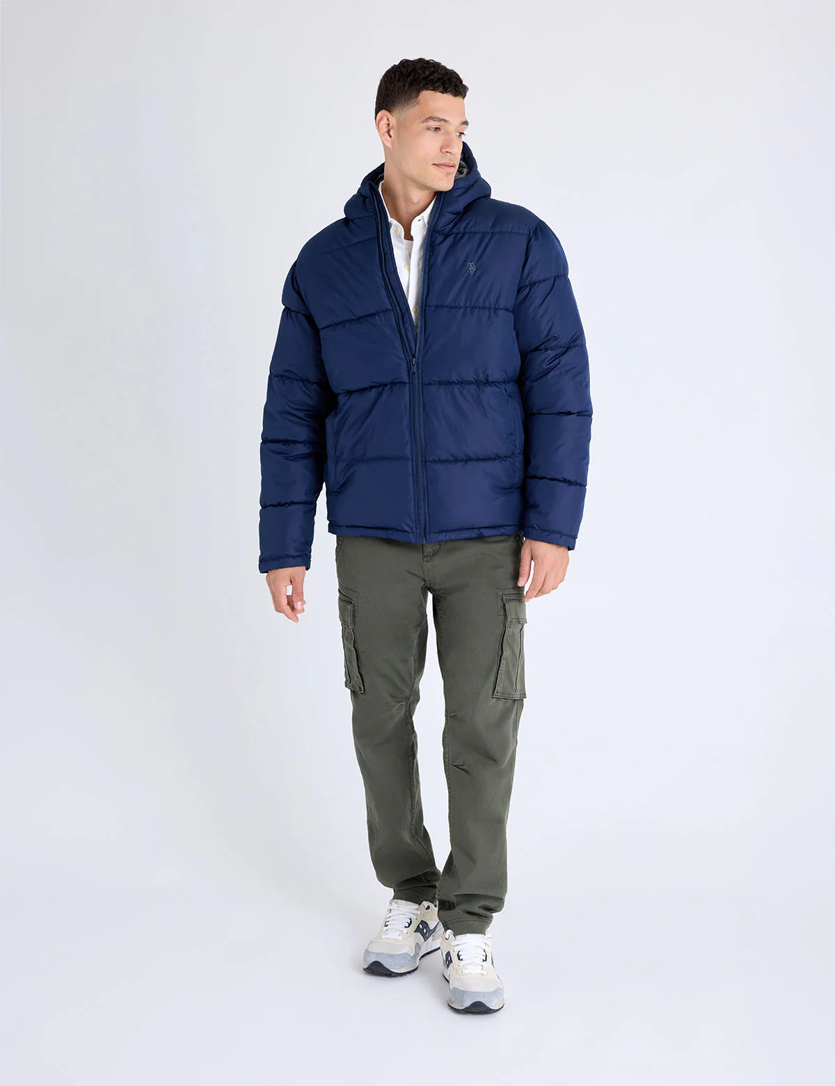 SOLID QUILTED CHANNEL PUFFER JACKET - Image 16
