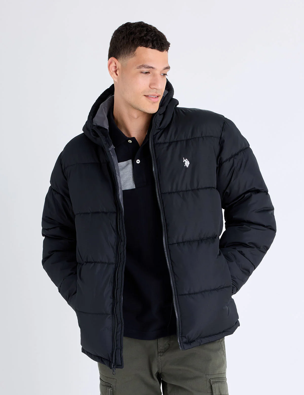 SOLID QUILTED CHANNEL PUFFER JACKET - Image 22