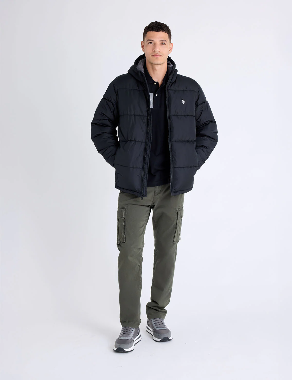 SOLID QUILTED CHANNEL PUFFER JACKET - Image 25