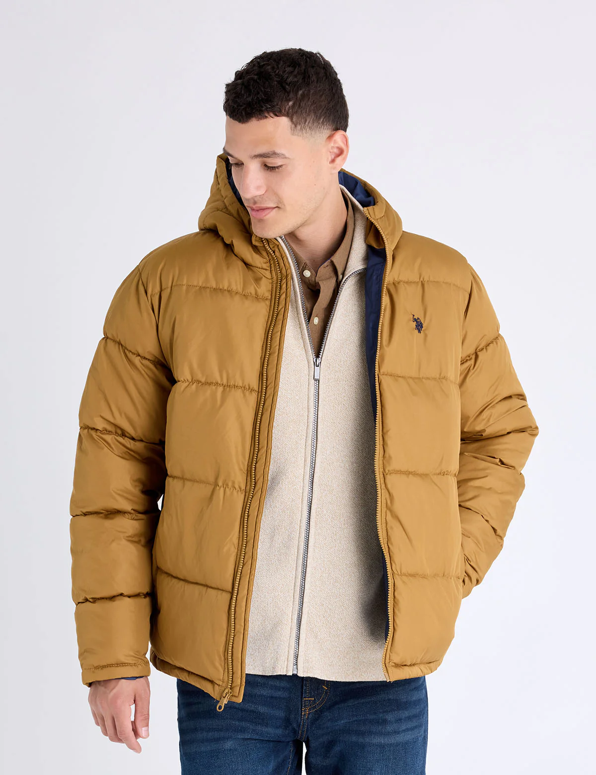SOLID QUILTED CHANNEL PUFFER JACKET - Image 7