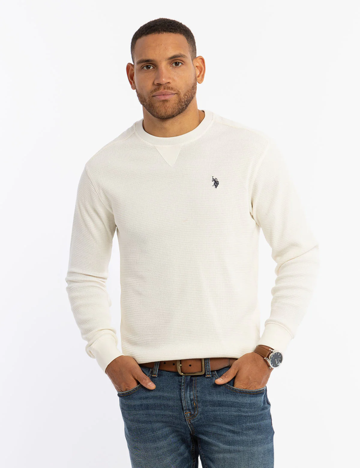 SOLID RIB KNIT CREW NECK PULLOVER - Image 4