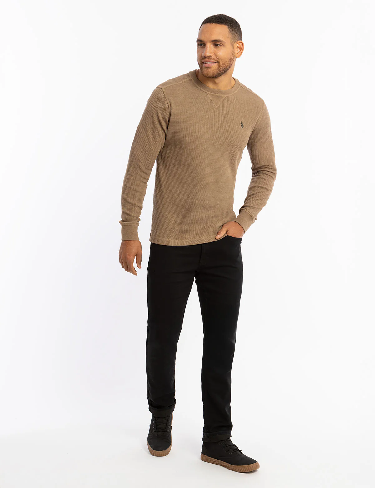 SOLID RIB KNIT CREW NECK PULLOVER - Image 9