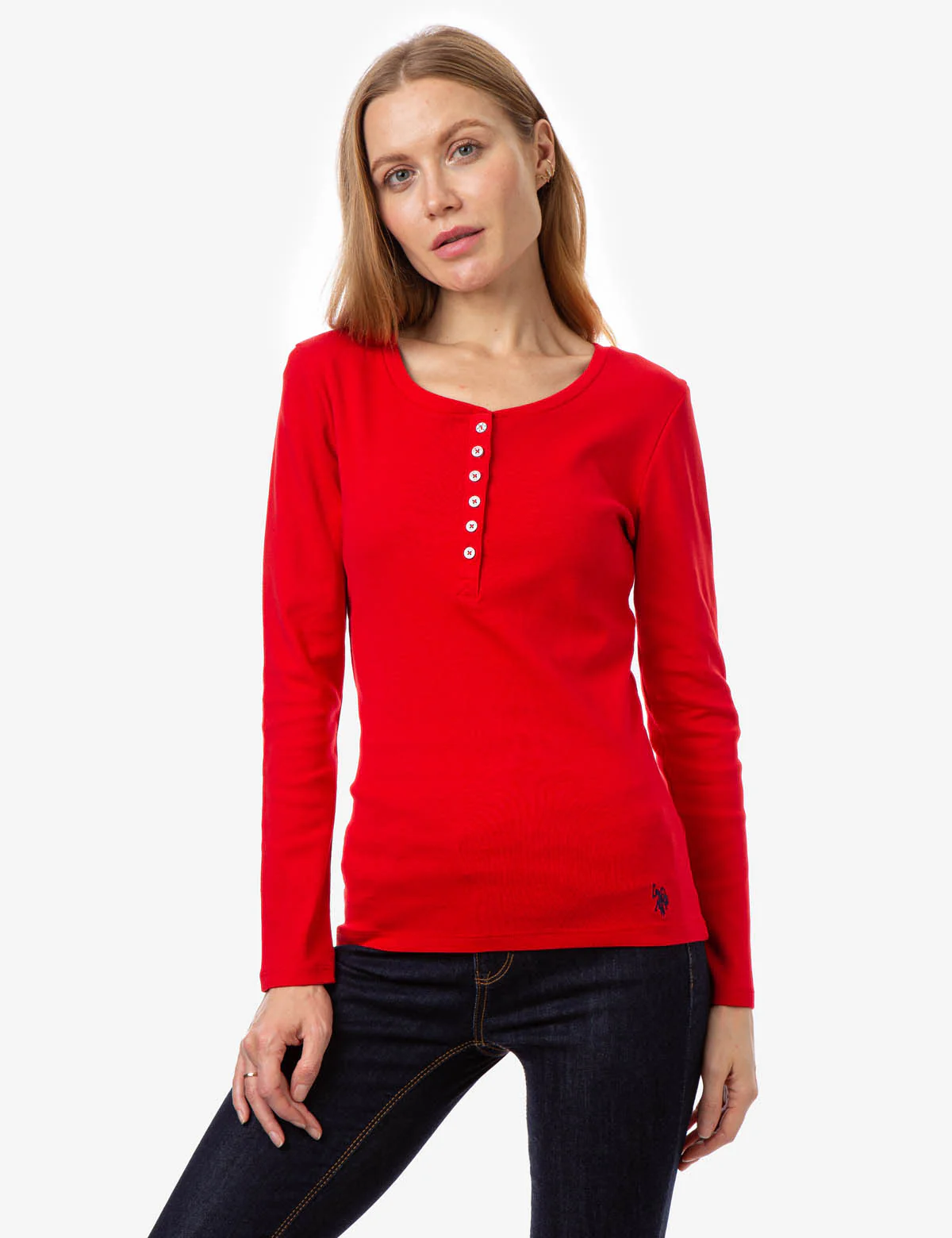 SOLID RIBBED HENLEY
