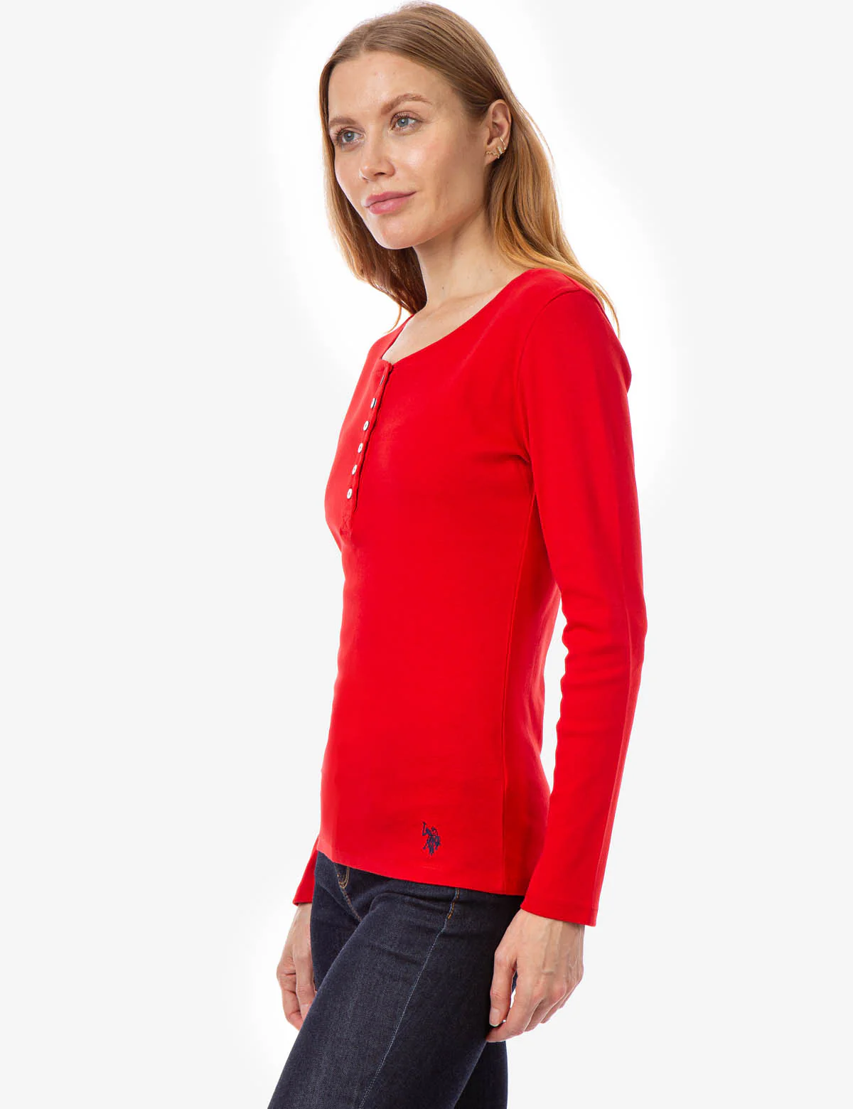 SOLID RIBBED HENLEY - Image 2