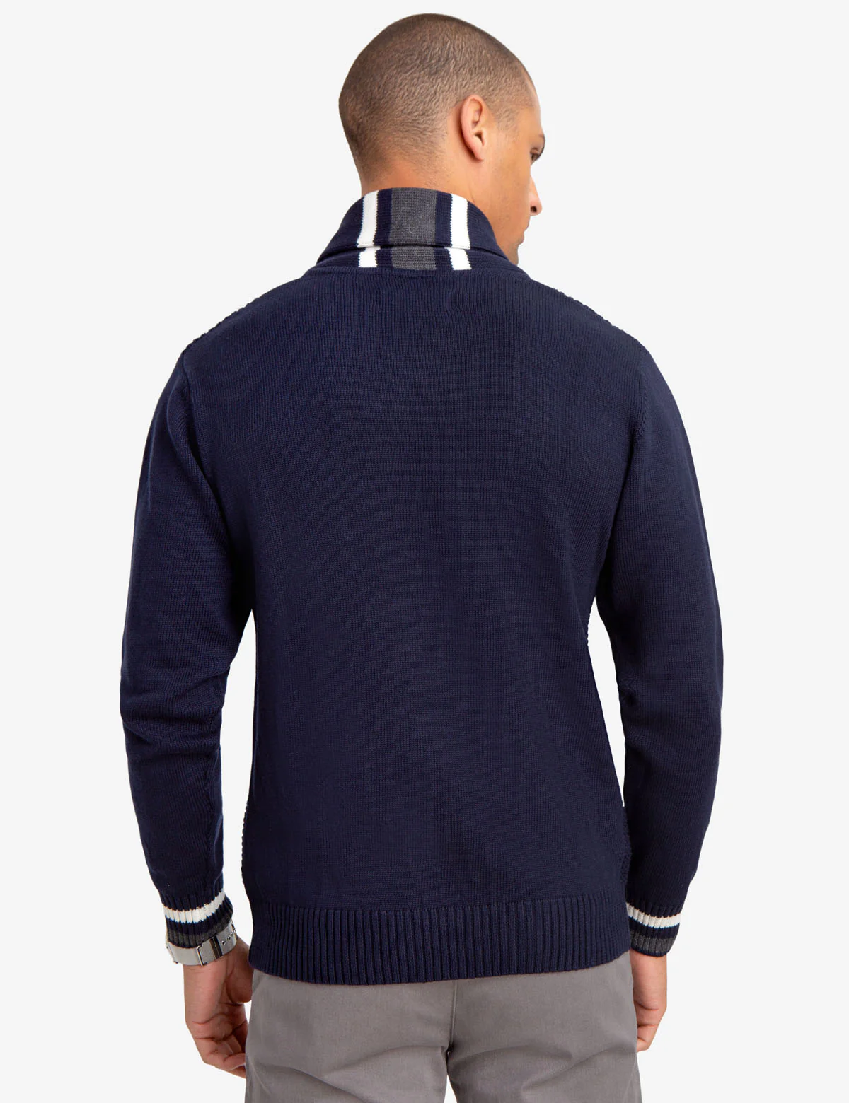SOLID SHAWL COLLAR SWEATER - Image 4