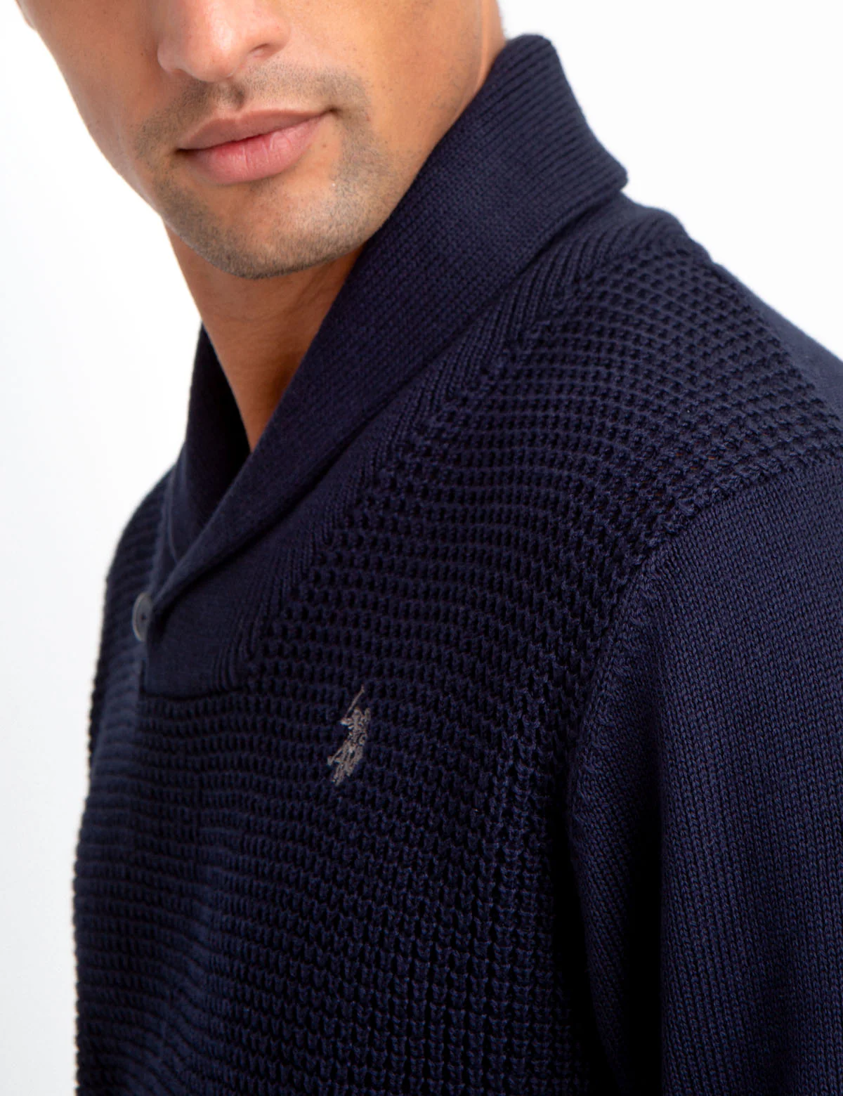 SOLID SHAWL COLLAR SWEATER - Image 5