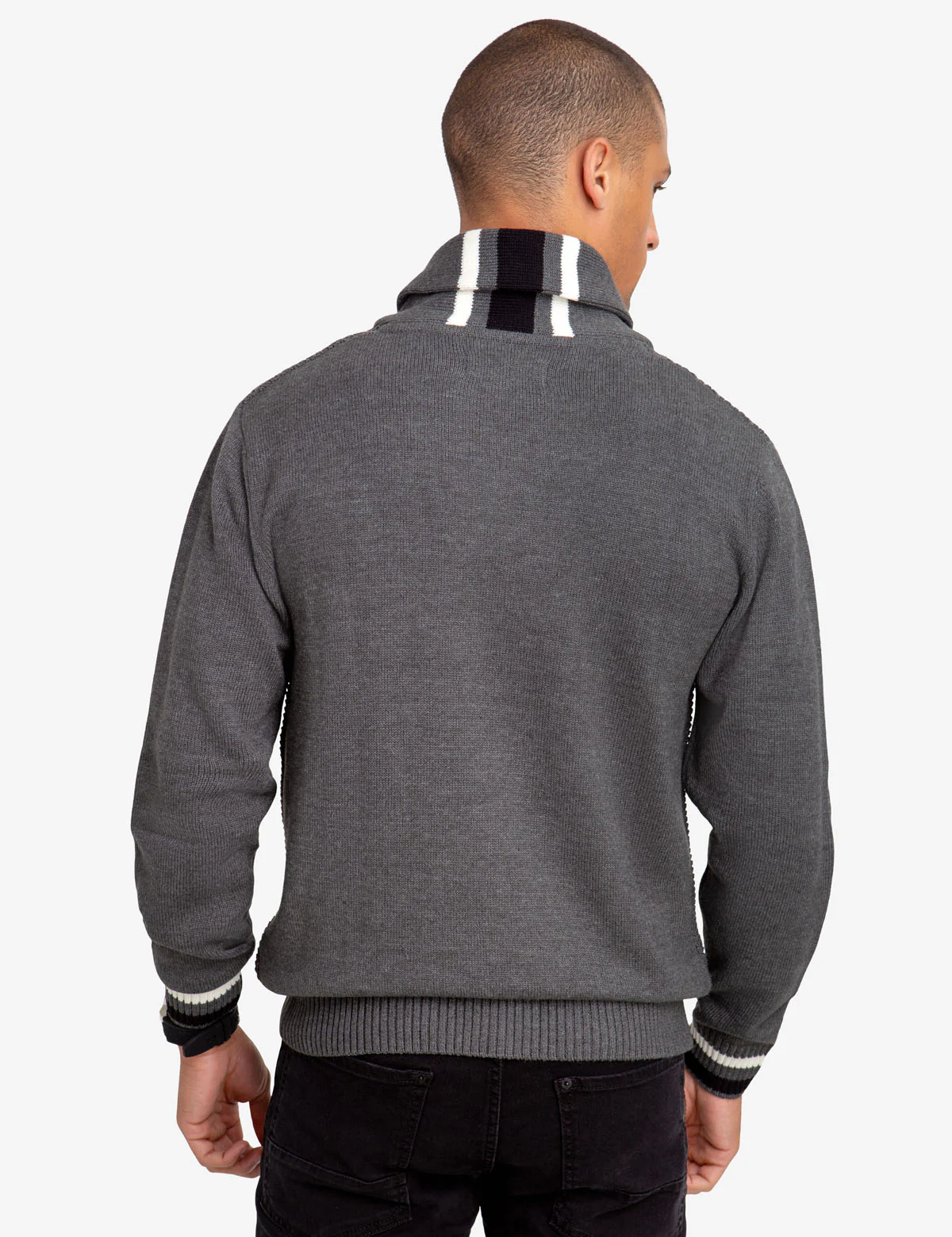 SOLID SHAWL COLLAR SWEATER - Image 9