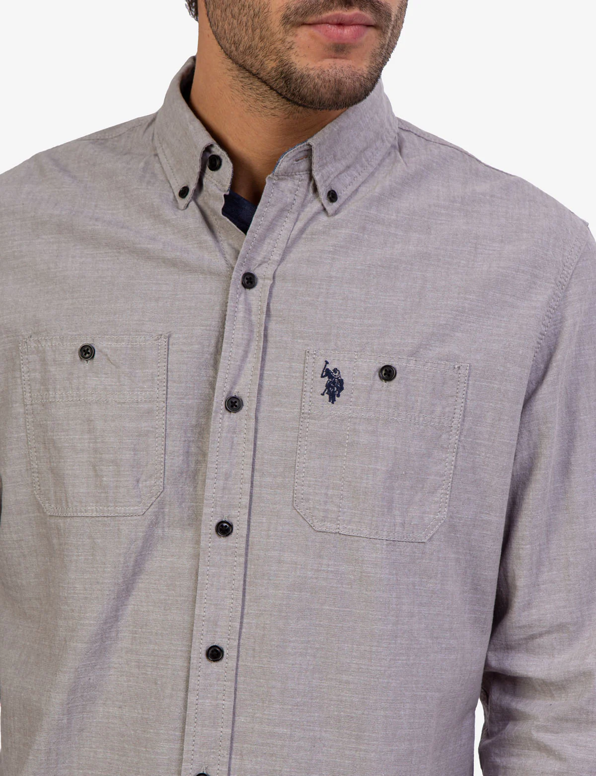 SOLID SLUB CANVAS LONG SLEEVE SHIRT - Image 10