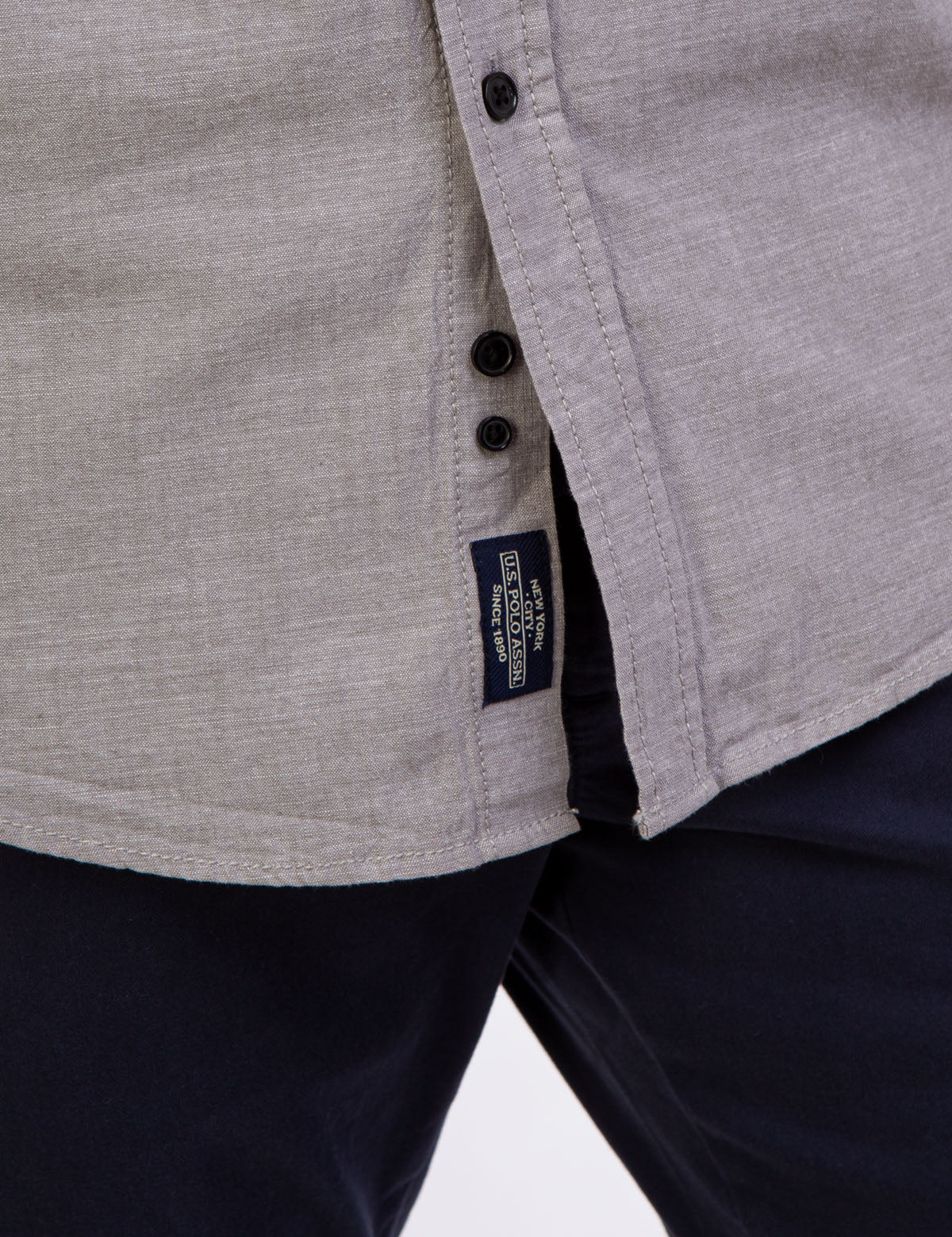 SOLID SLUB CANVAS LONG SLEEVE SHIRT - Image 11