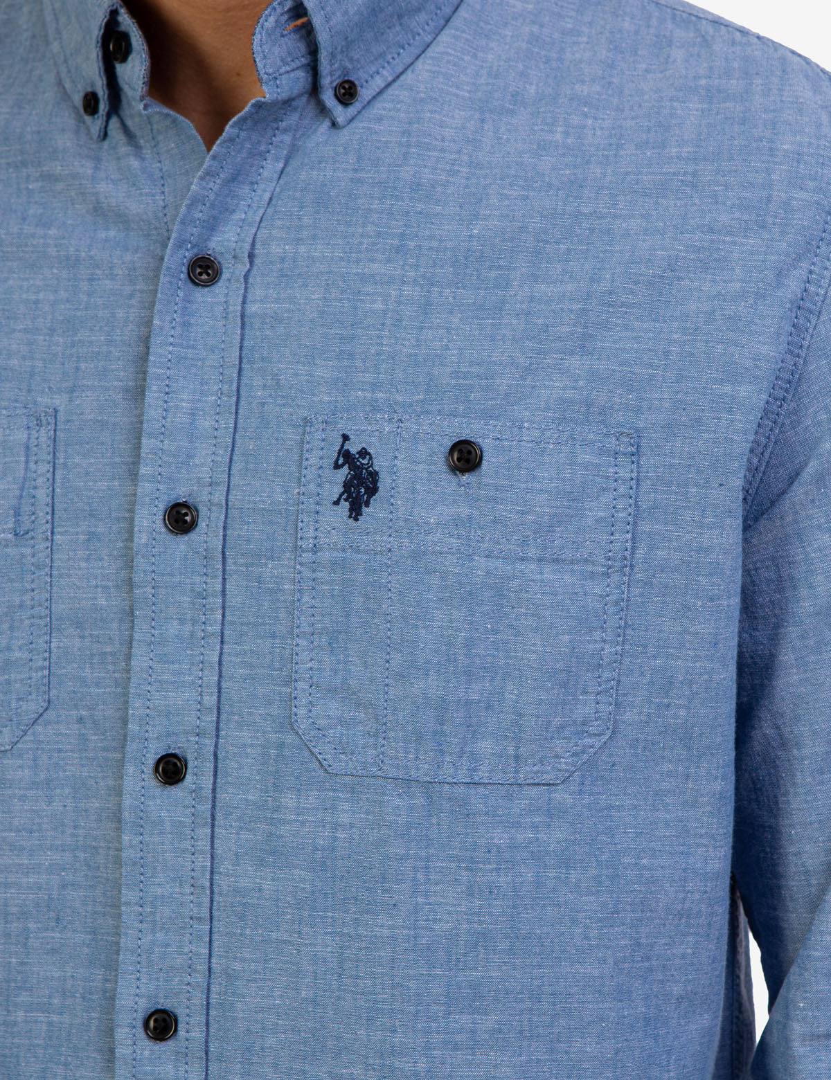 SOLID SLUB CANVAS LONG SLEEVE SHIRT - Image 5