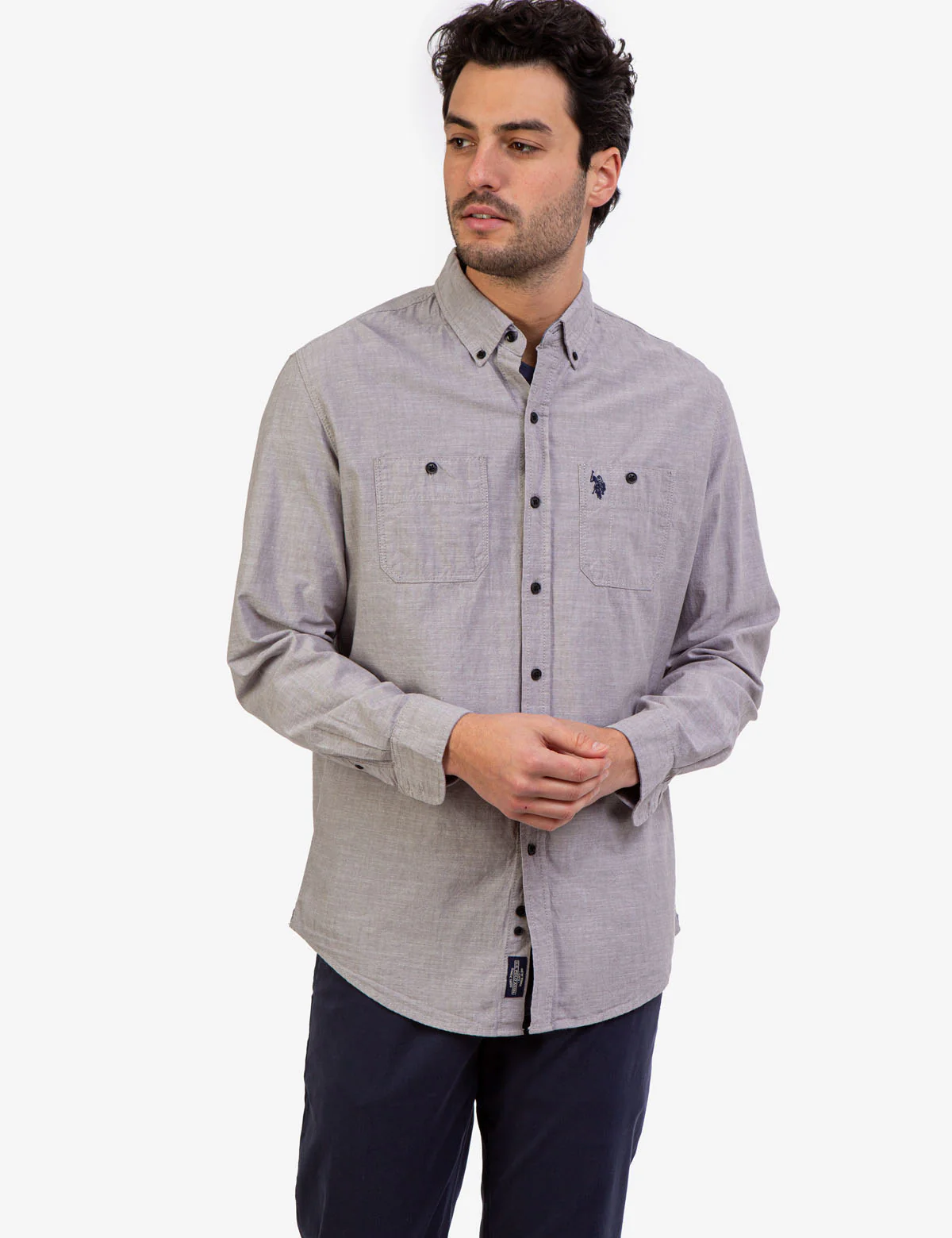 SOLID SLUB CANVAS LONG SLEEVE SHIRT - Image 6