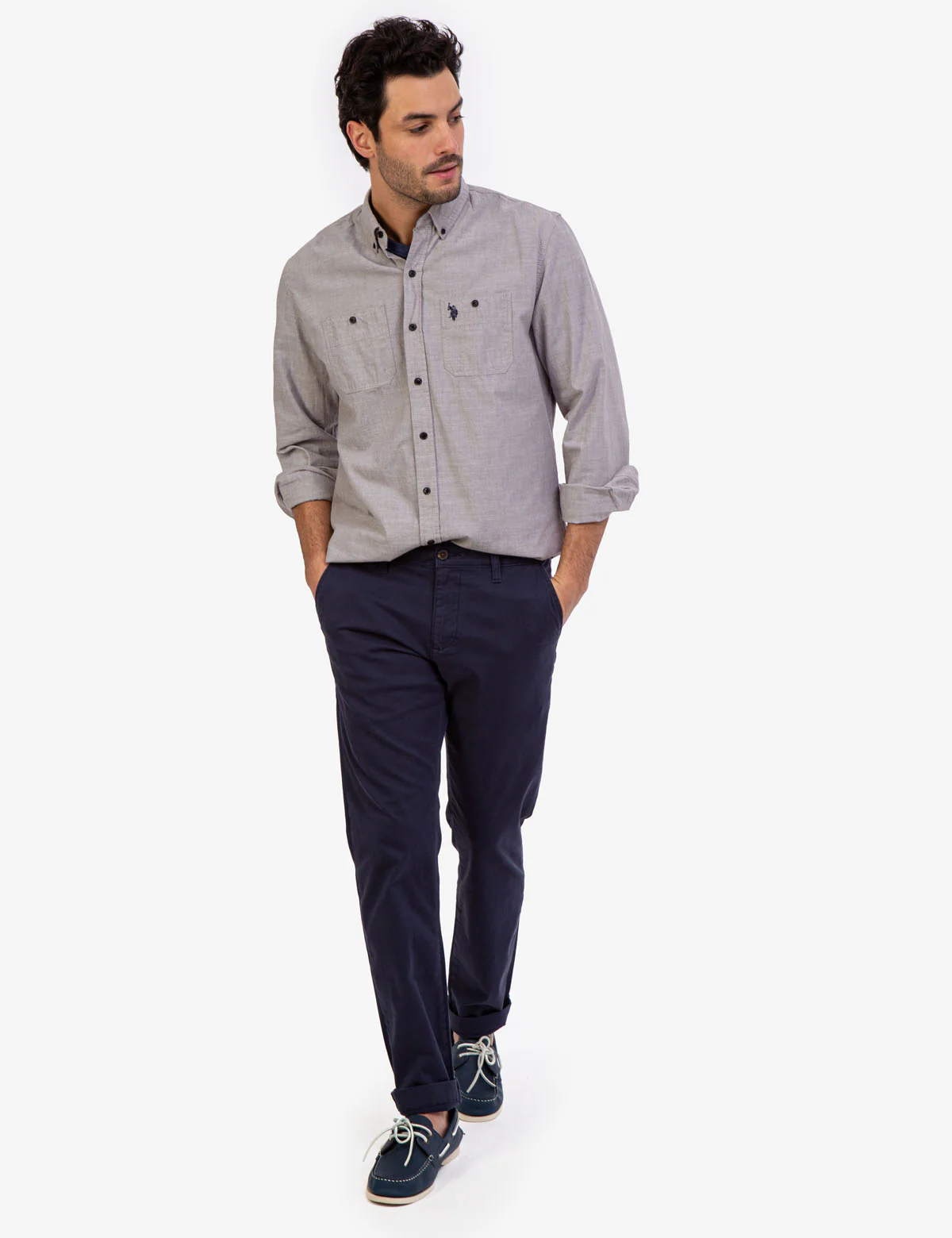 SOLID SLUB CANVAS LONG SLEEVE SHIRT - Image 7
