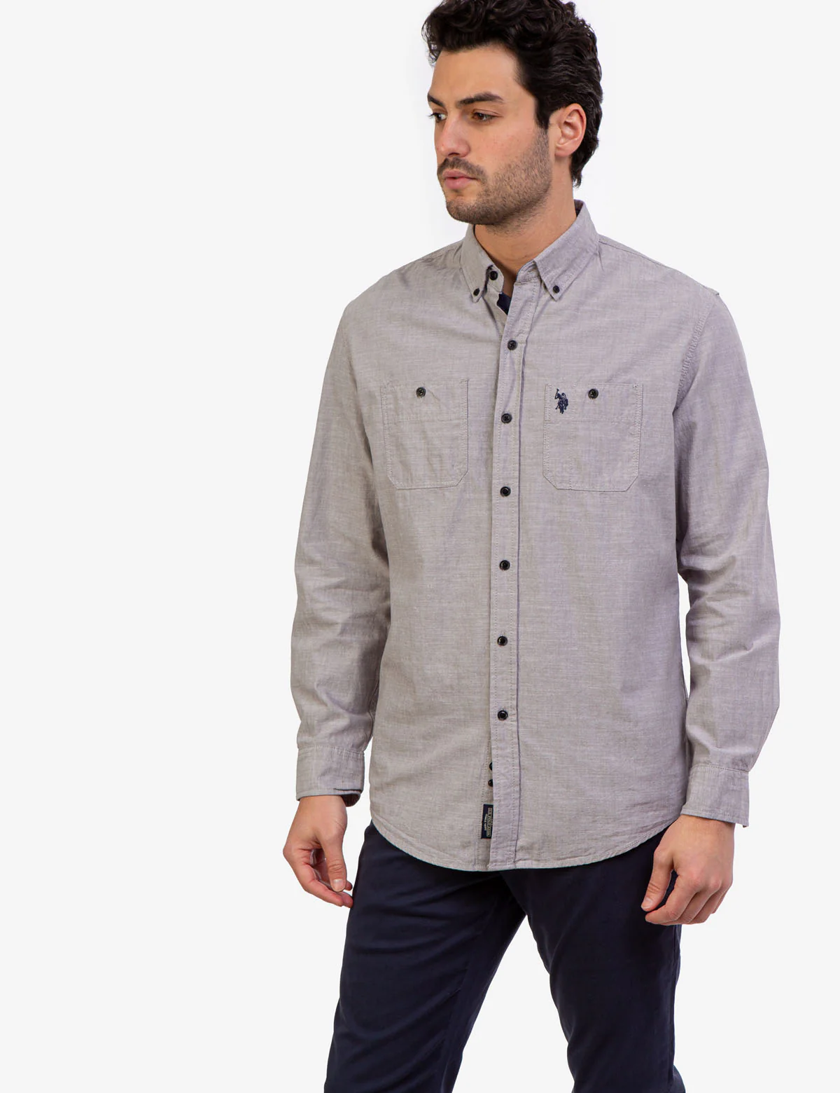 SOLID SLUB CANVAS LONG SLEEVE SHIRT - Image 8