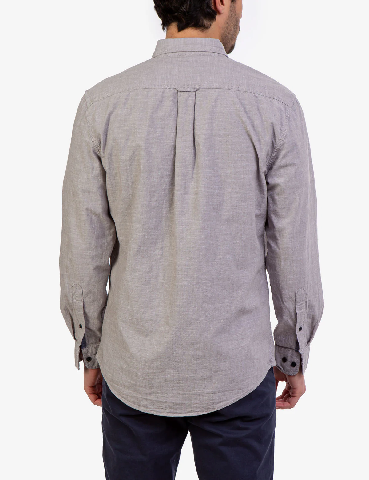 SOLID SLUB CANVAS LONG SLEEVE SHIRT - Image 9