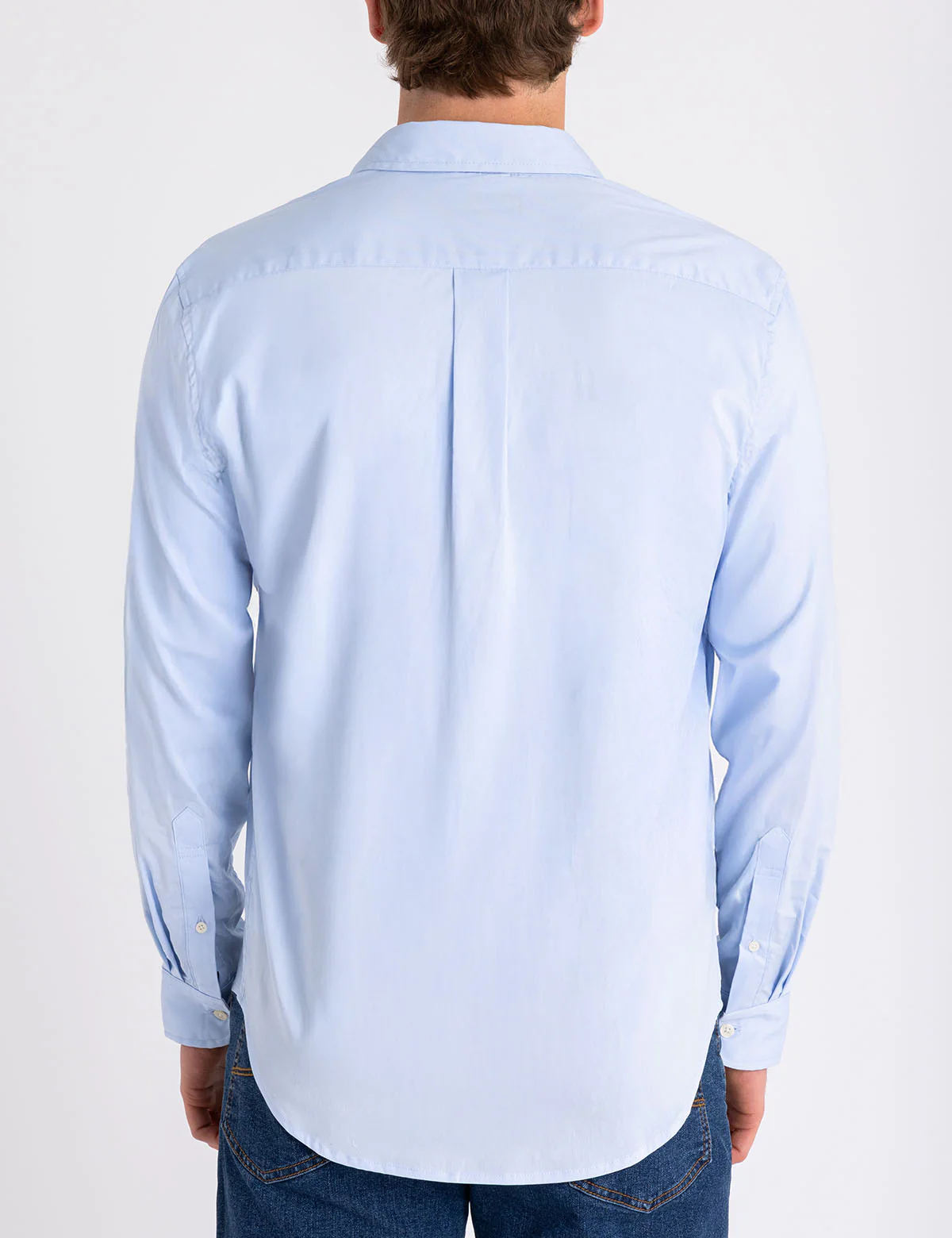 SOLID STRETCH POPLIN LONG SLEEVE SHIRT - Image 13