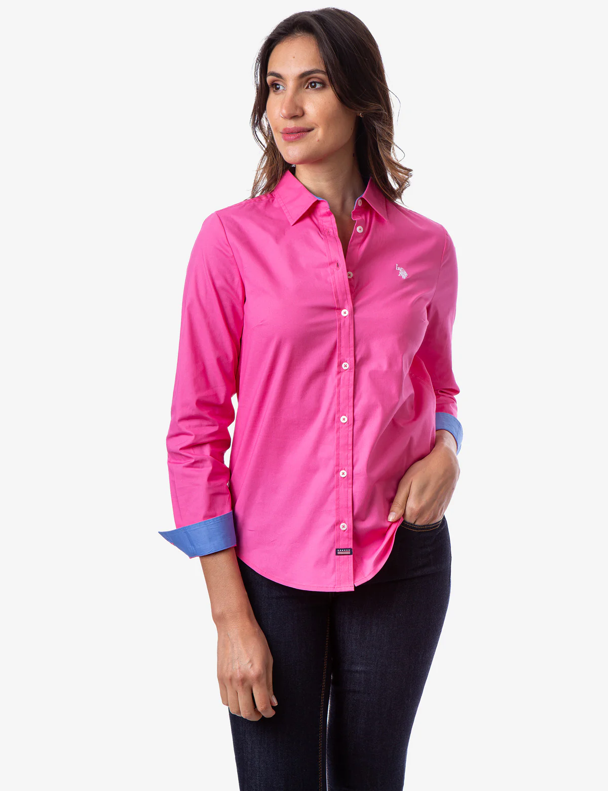 SOLID STRETCH POPLIN SHIRT - Image 6