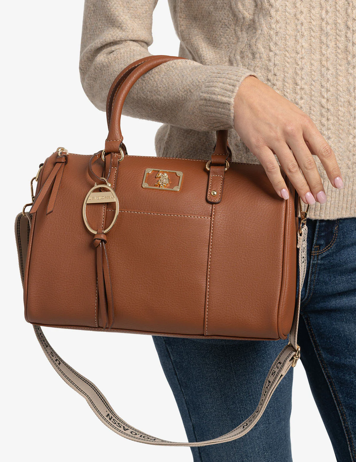 SOLID SWIFTY SATCHEL BAG WITH CROSSBODY STRAP - Image 6