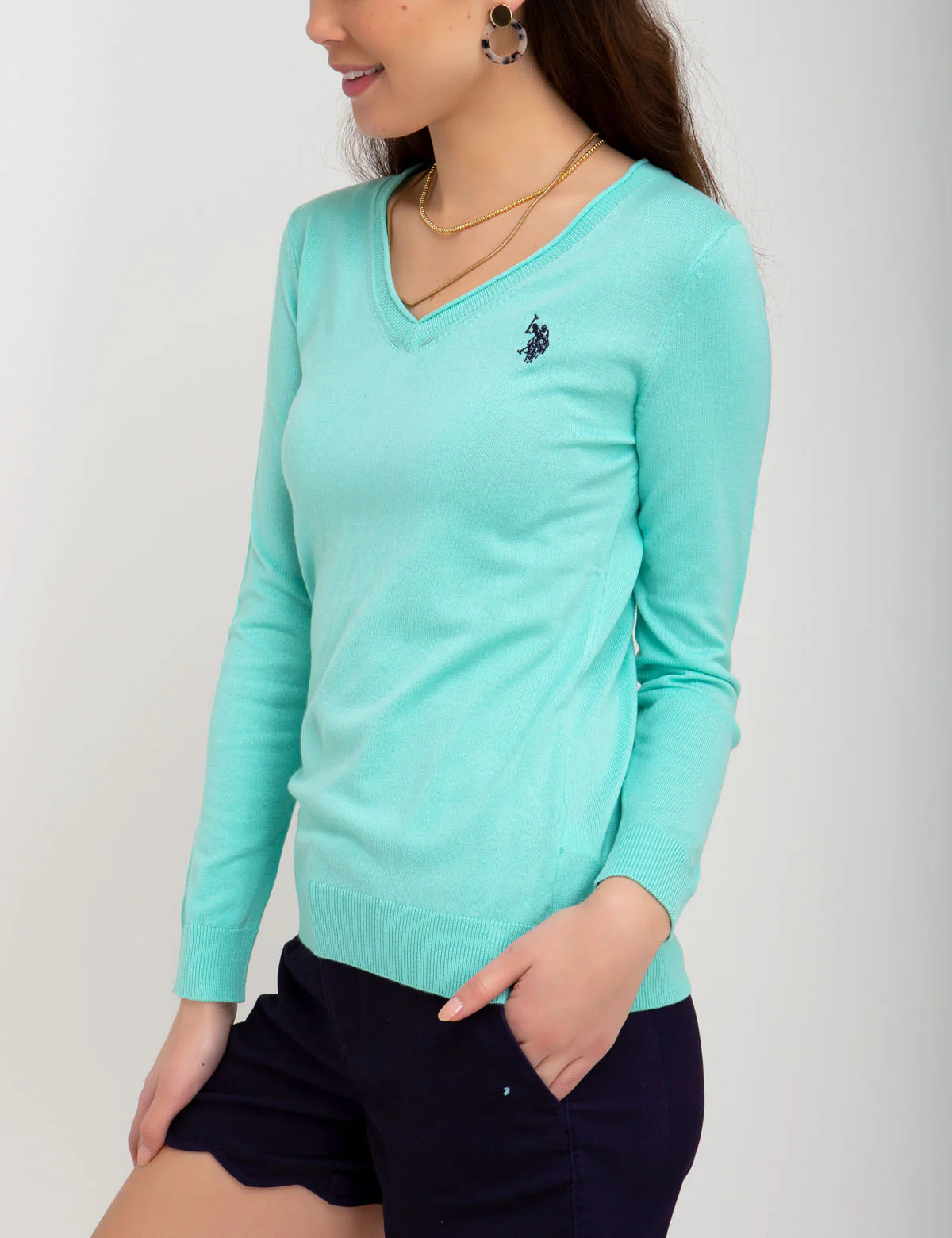 SOLID V-NECK SWEATER - Image 16