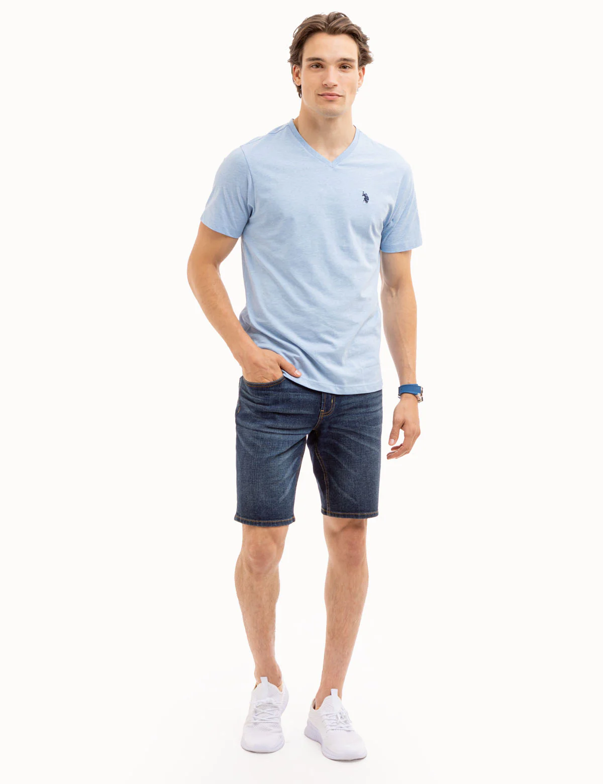 SOLID V-NECK T-SHIRT - Image 6