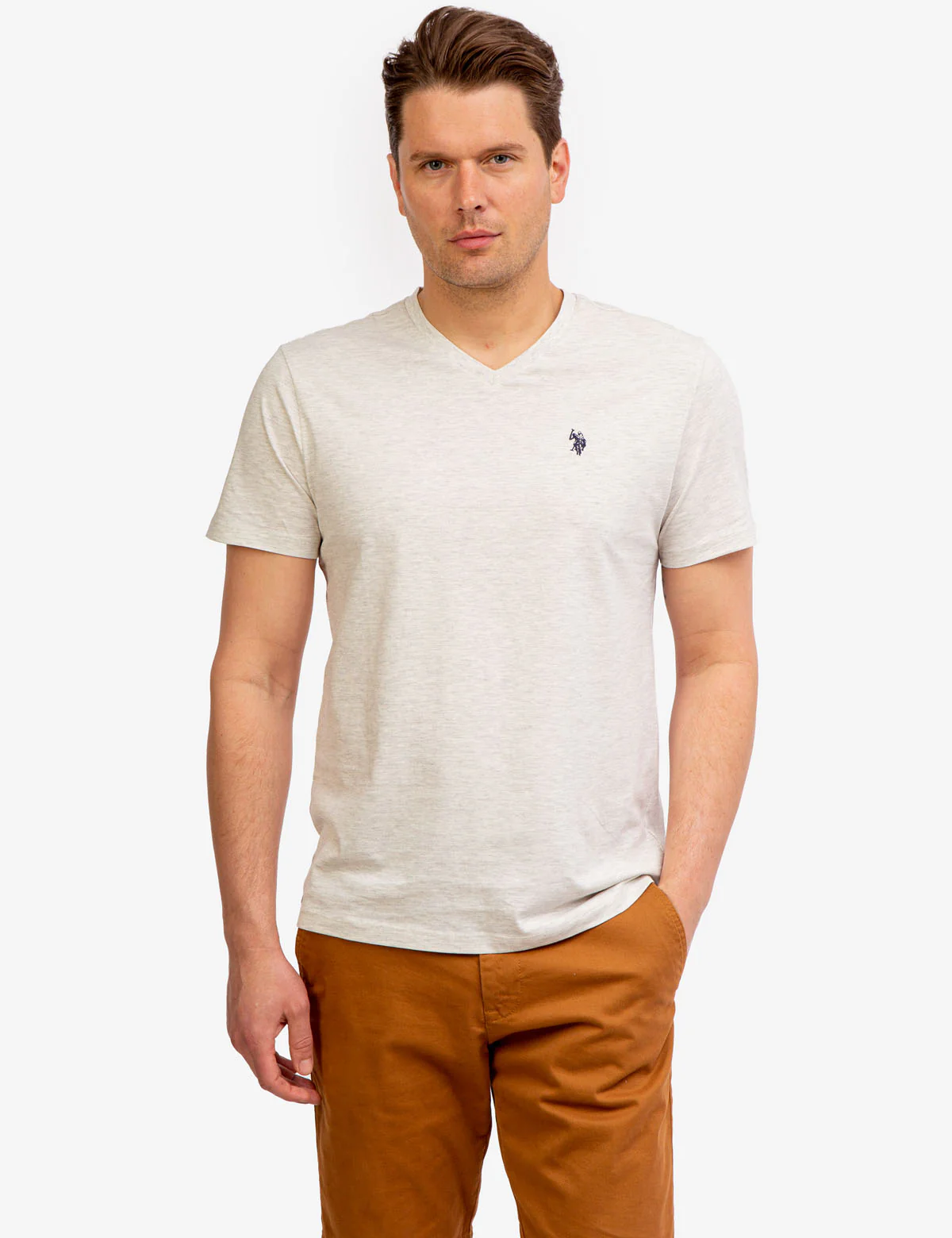 SOLID V-NECK T-SHIRT - Image 19