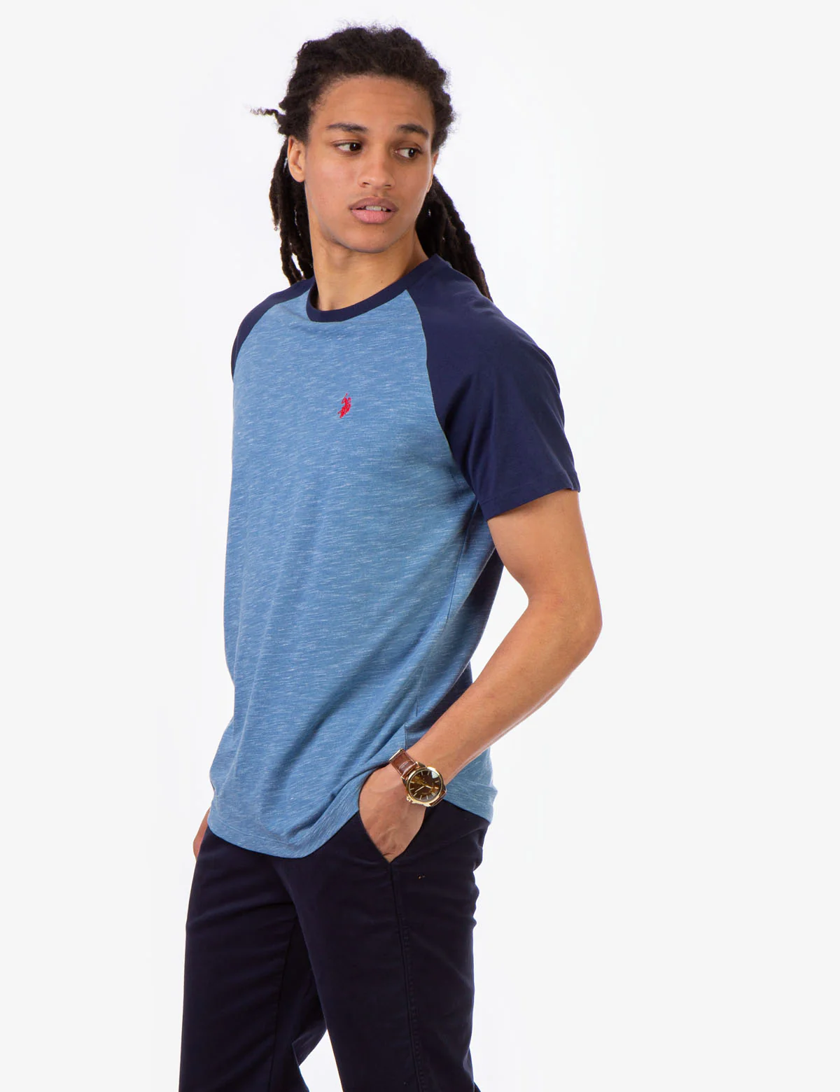 SPACE DYE CREW NECK T-SHIRT