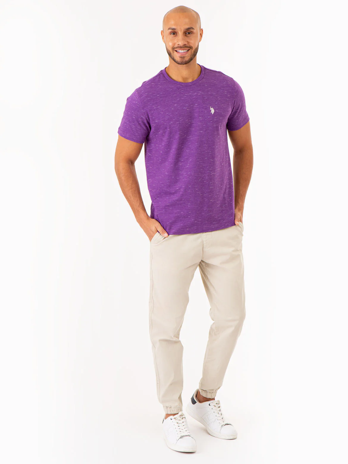 SPACE DYE CREW NECK T-SHIRT - Image 21