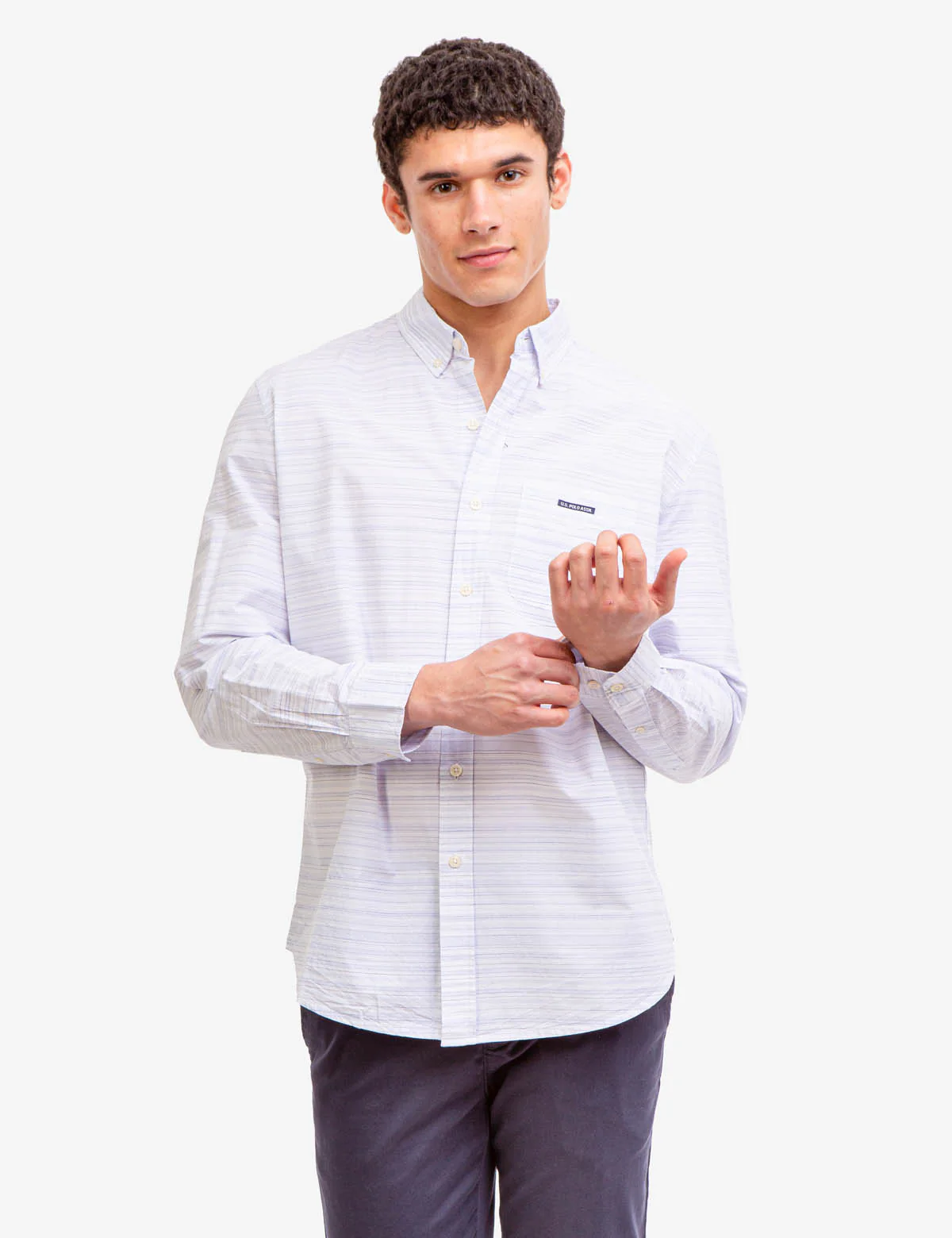 SPACE DYE DOBBY WOVEN SHIRT