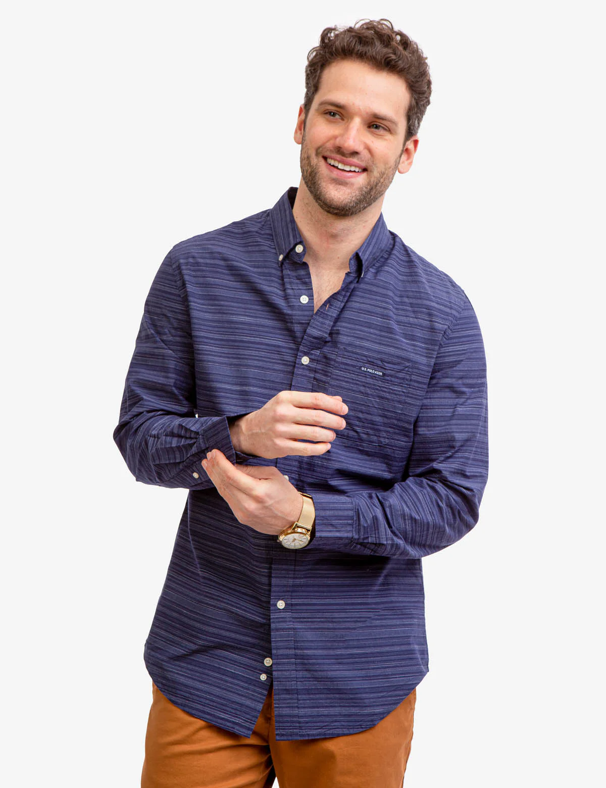 SPACE DYE DOBBY WOVEN SHIRT - Image 6