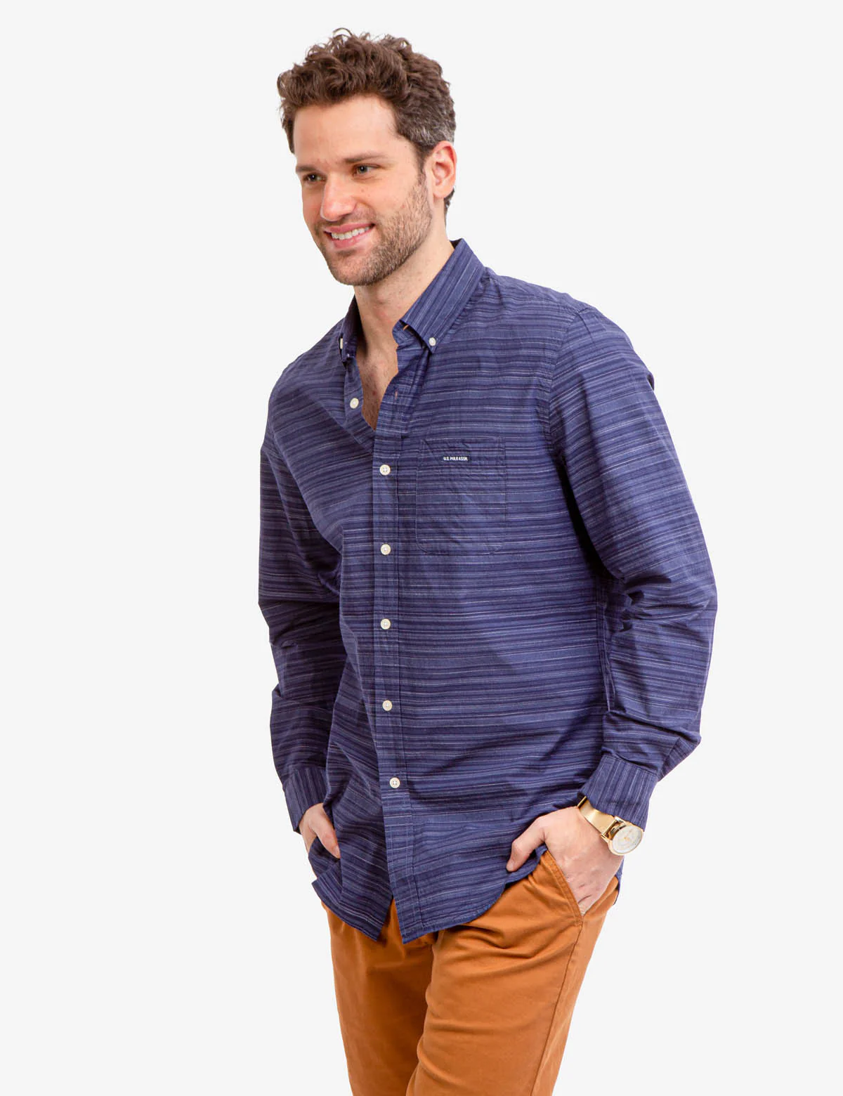 SPACE DYE DOBBY WOVEN SHIRT - Image 8