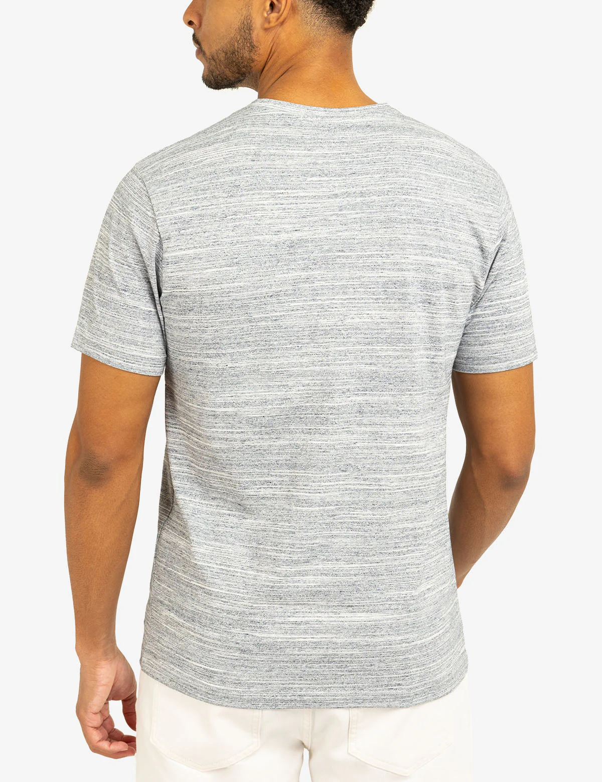 SPACE DYE JERSEY V-NECK T-SHIRT - Image 4