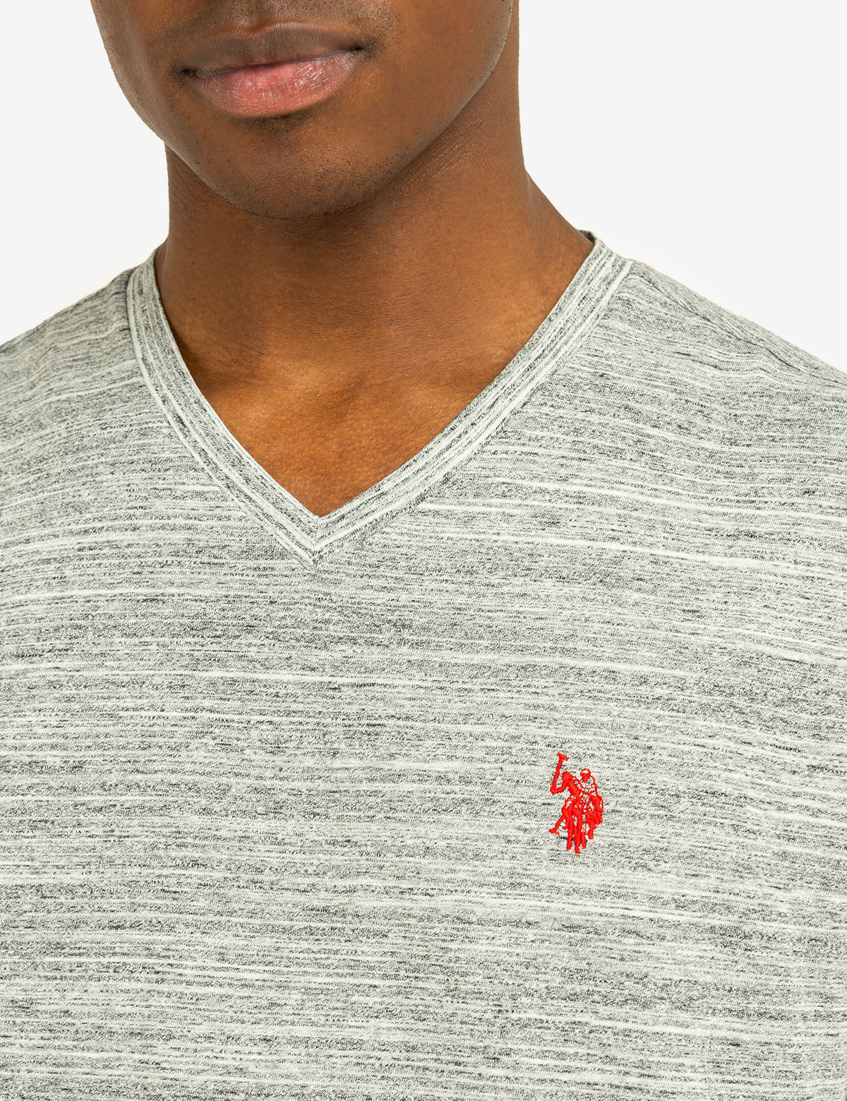 SPACE DYE JERSEY V-NECK T-SHIRT - Image 6