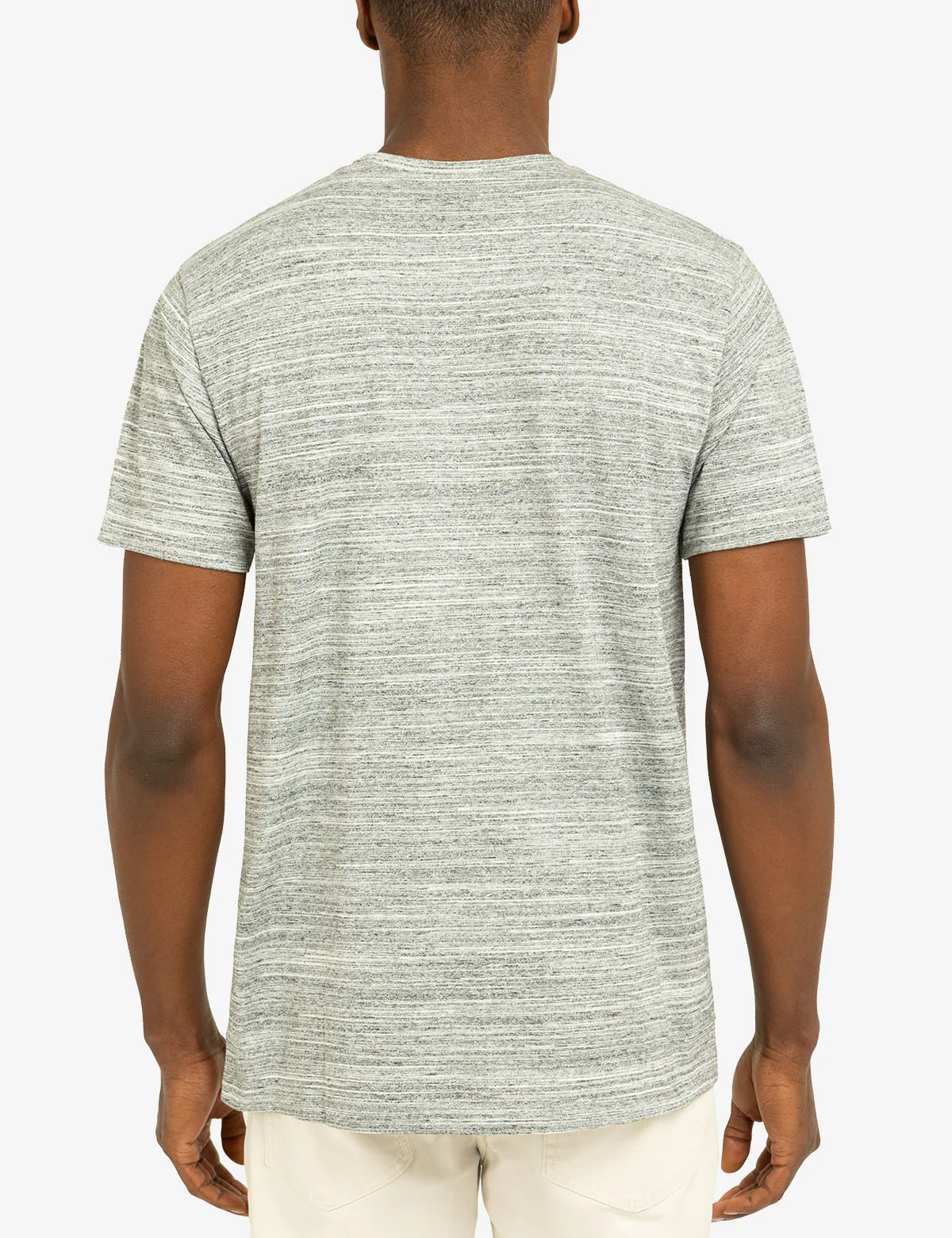 SPACE DYE JERSEY V-NECK T-SHIRT - Image 8
