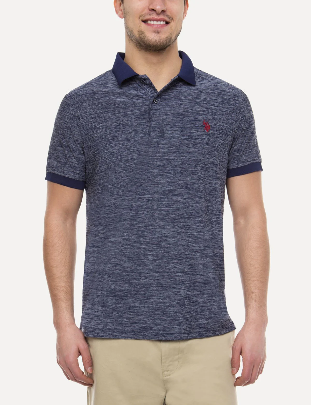 SPACE DYE PERFORMANCE POLO SHIRT - Image 3