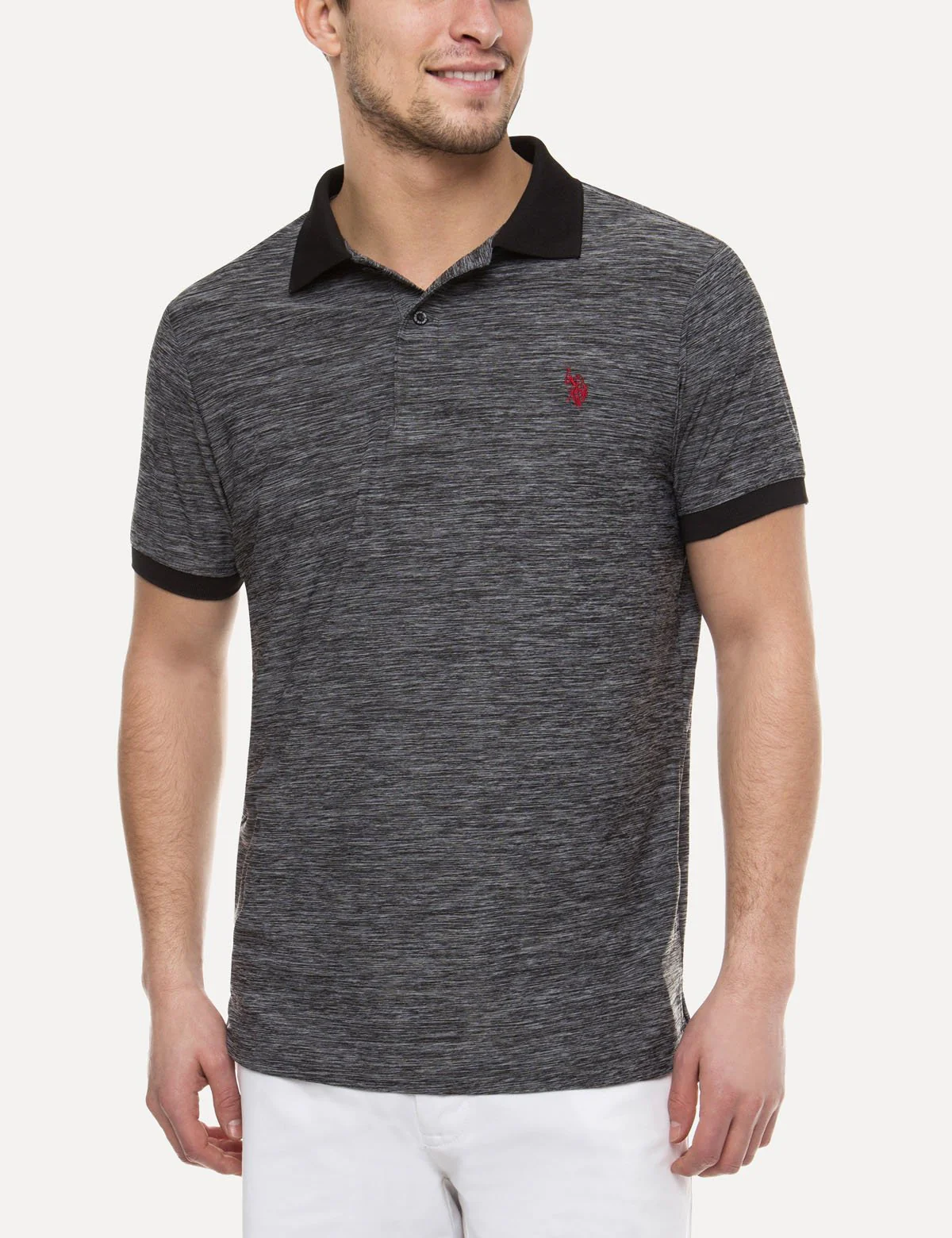 SPACE DYE PERFORMANCE POLO SHIRT - Image 4