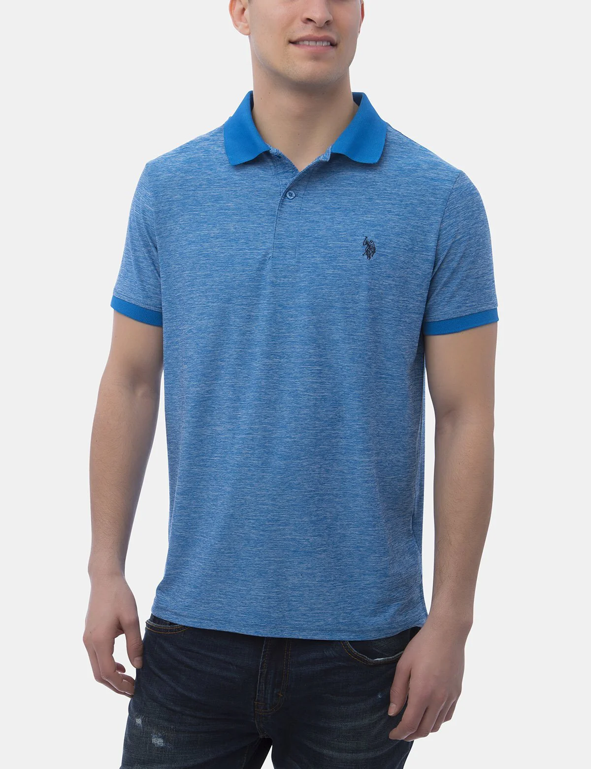 SPACE DYE PERFORMANCE POLO SHIRT - Image 9