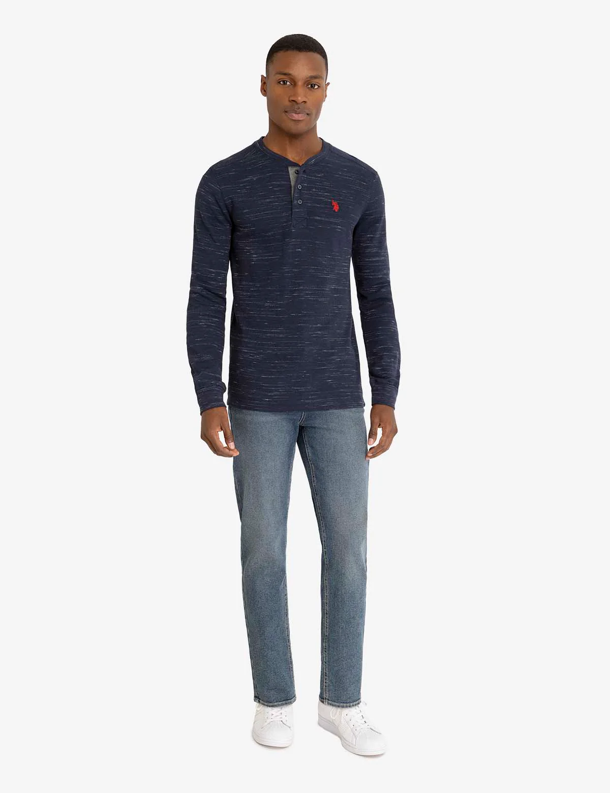 SPACE DYE THERMAL HENLEY - Image 12