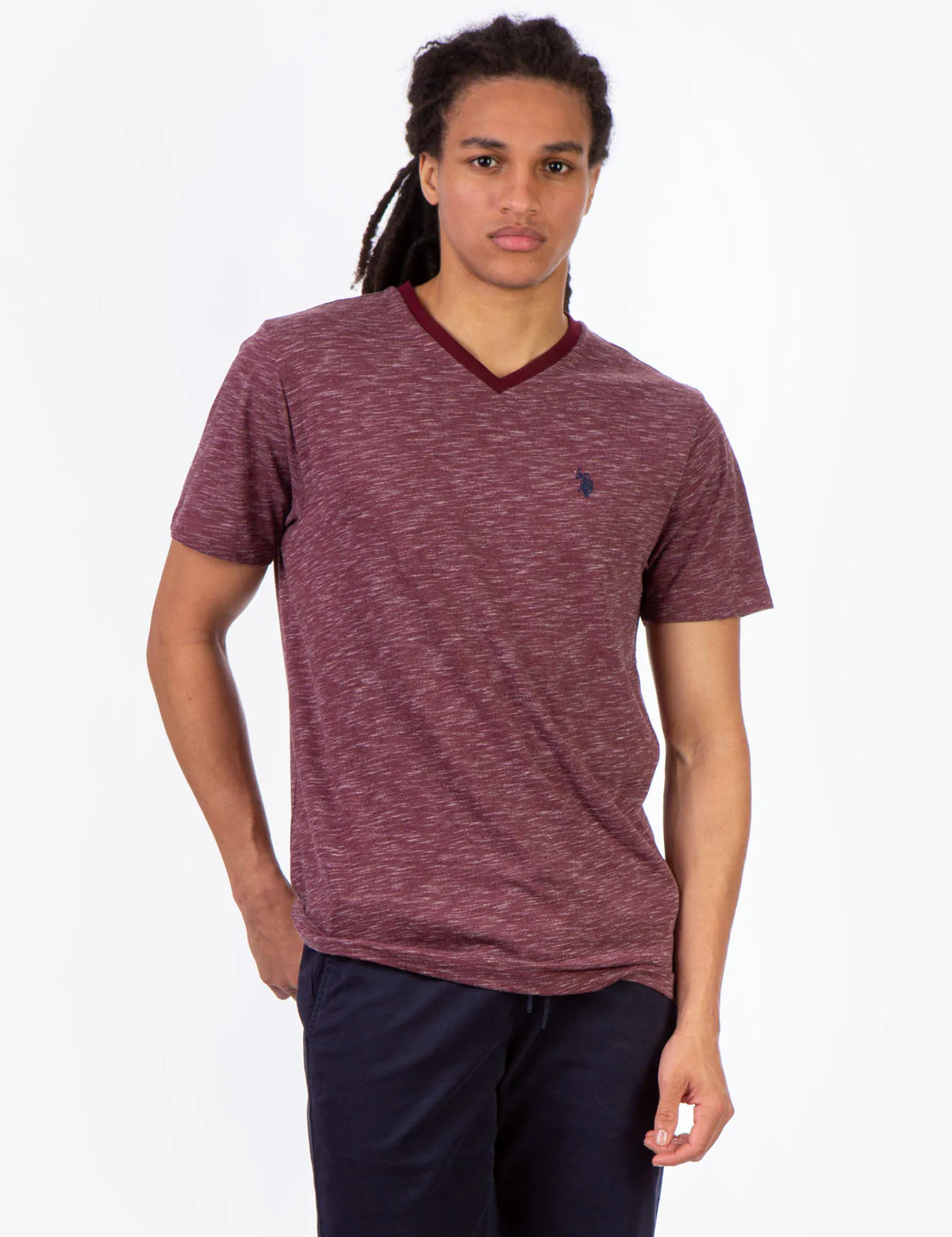 SPACE DYE V-NECK T-SHIRT