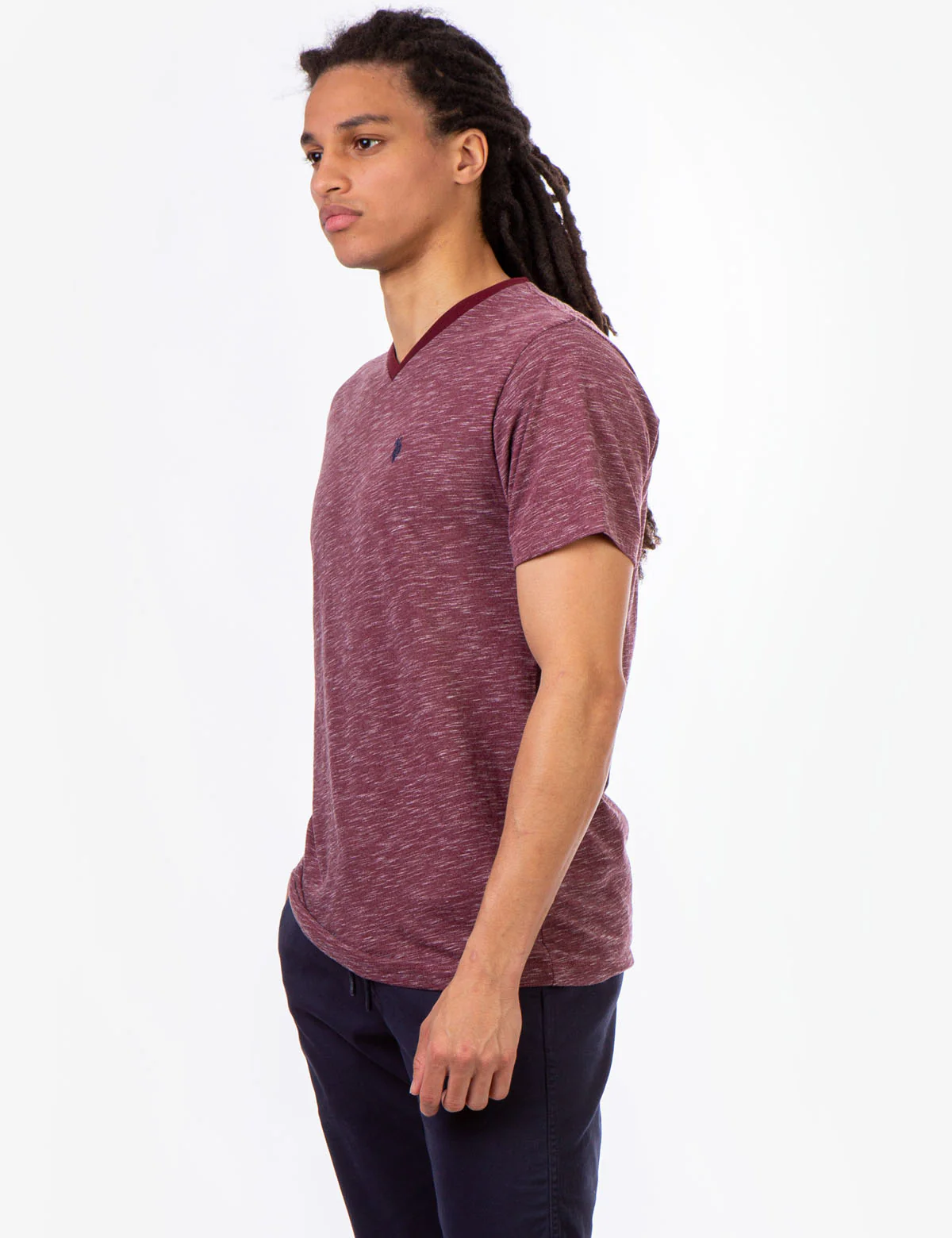SPACE DYE V-NECK T-SHIRT - Image 3