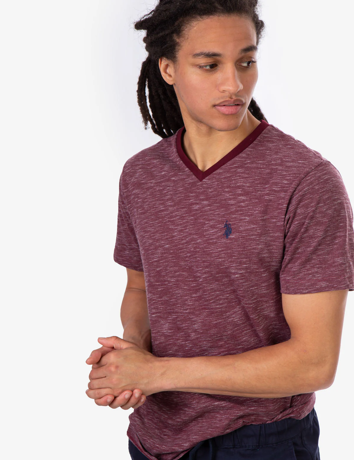 SPACE DYE V-NECK T-SHIRT - Image 5