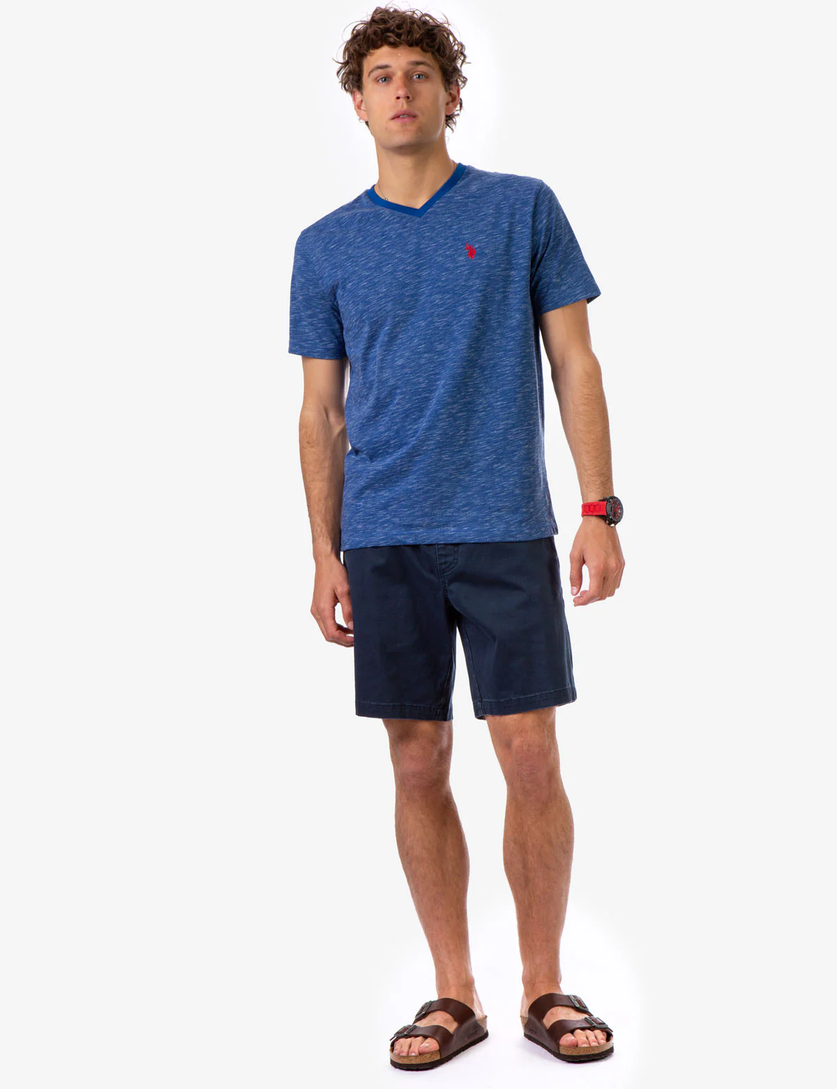 SPACE DYE V-NECK T-SHIRT - Image 7