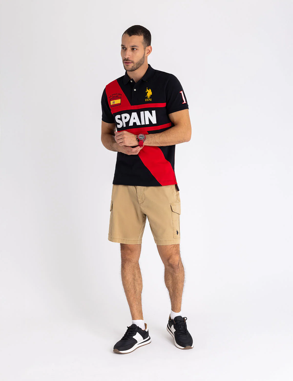 SPAIN SASH COLOR BLOCK PIQUE POLO SHIRT - Image 5