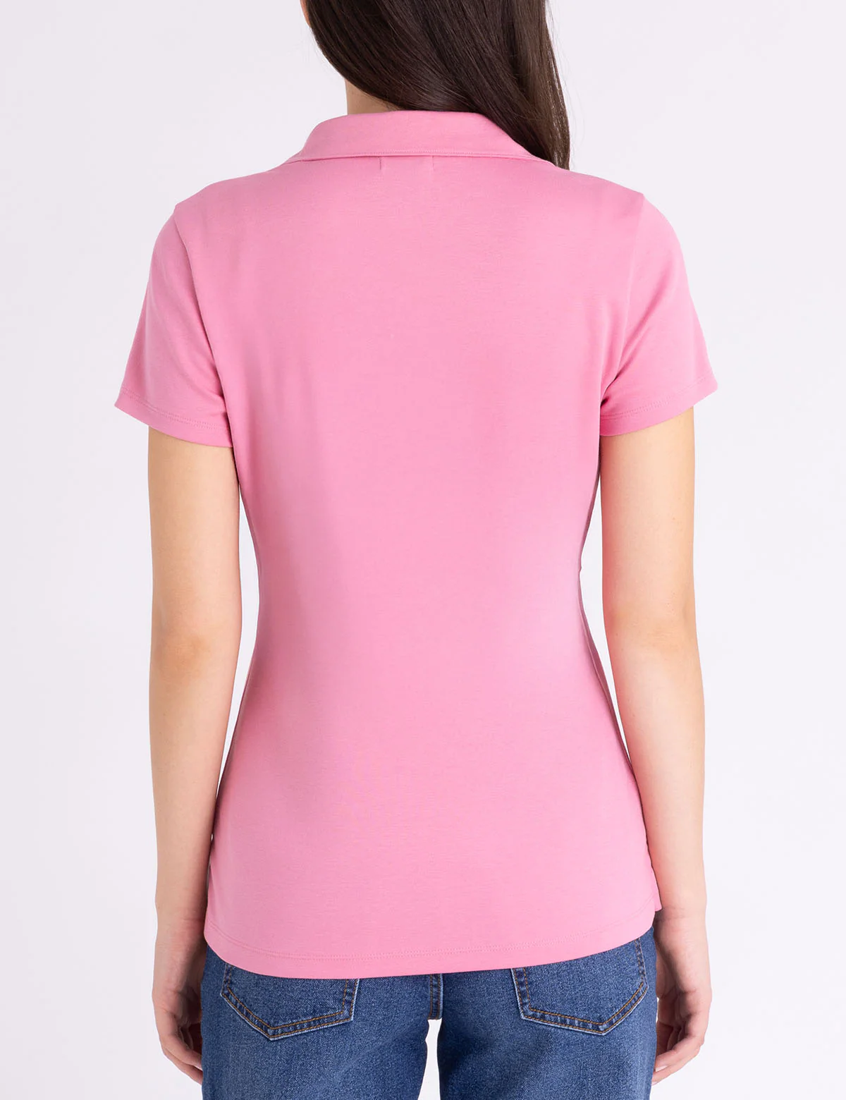 SPLIT NECK LACE TRIM POLO SHIRT - Image 3