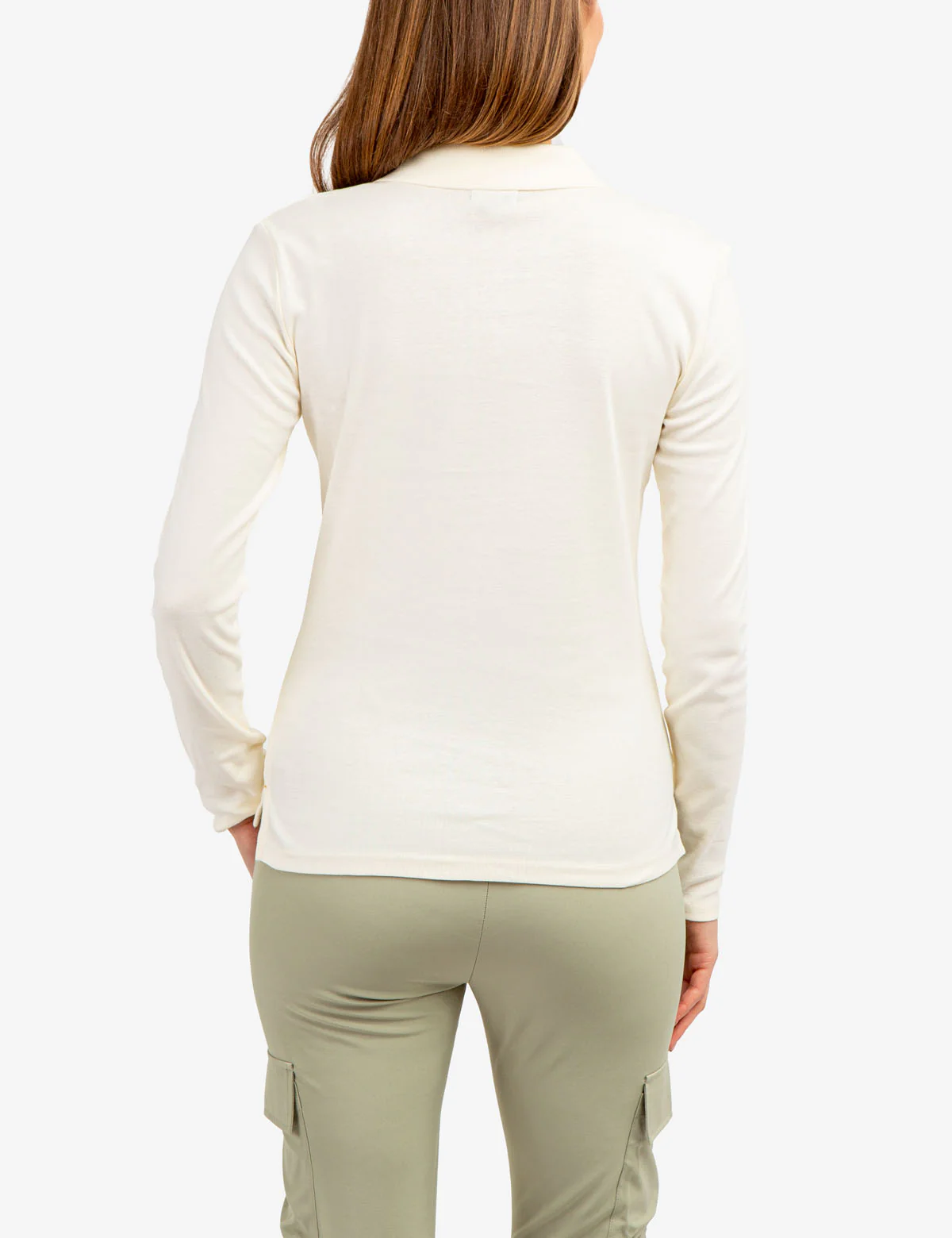 SPLIT NECK RIBBED LONG SLEEVE POLO SHIRT - Image 13