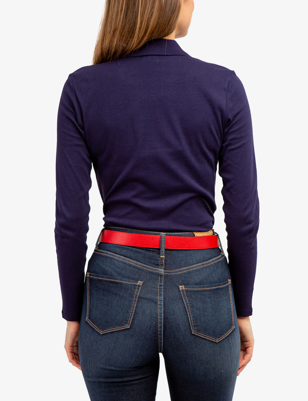 SPLIT NECK RIBBED LONG SLEEVE POLO SHIRT - Image 15